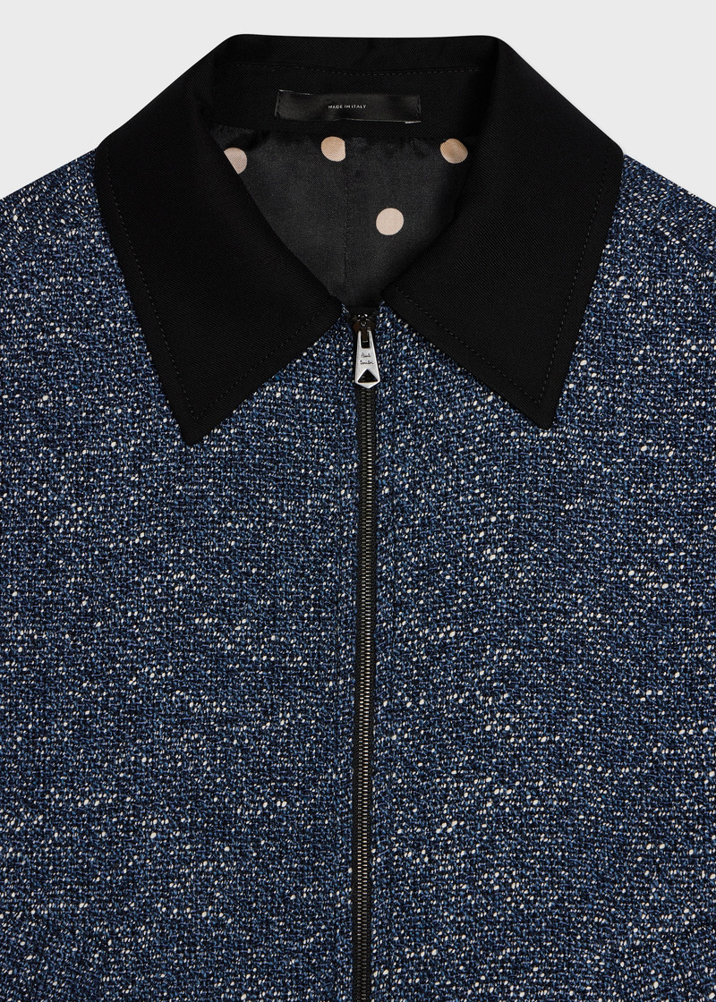 Paul Smith Women's Blue Cotton-Blend Tweed Jacket outlook
