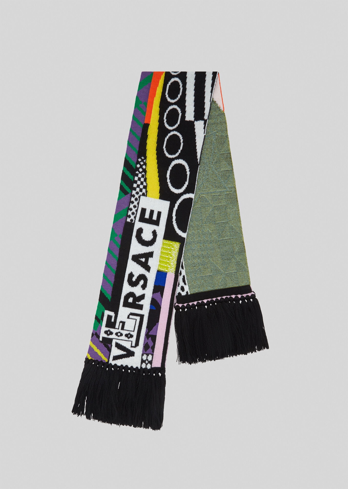 Pop Temple Wool Jacquard Scarf - 1