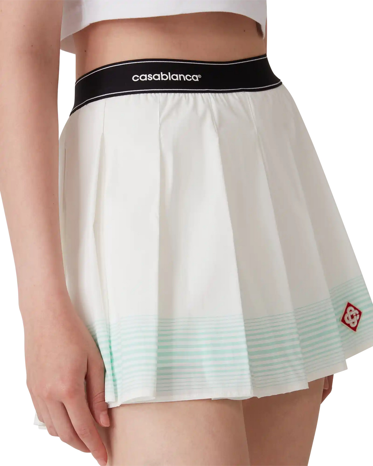 Stripe Pleated Mini Skirt - 5