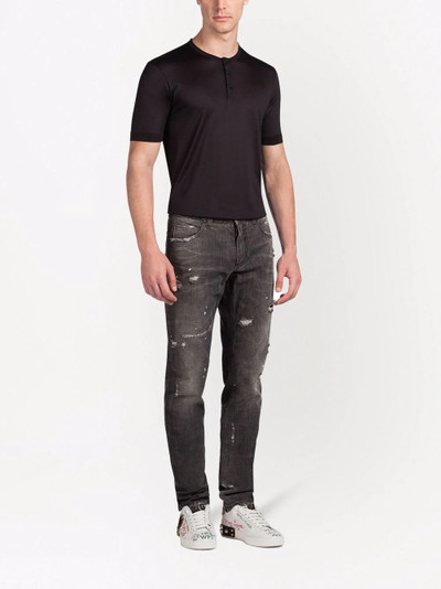 Dolce & Gabbana silk Henley T-shirt outlook