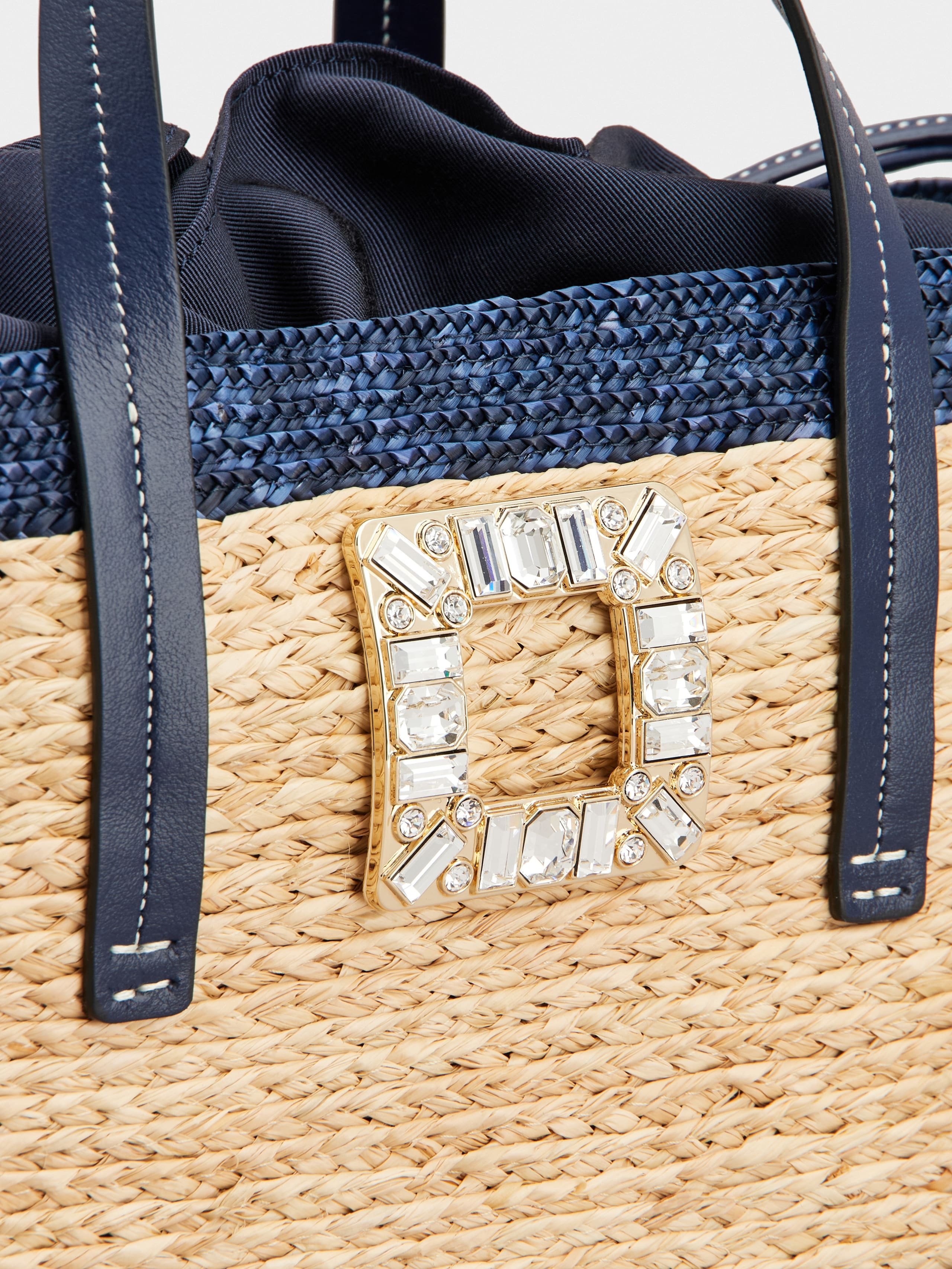 Viv' Skate Shopping Bag in raffia - 7