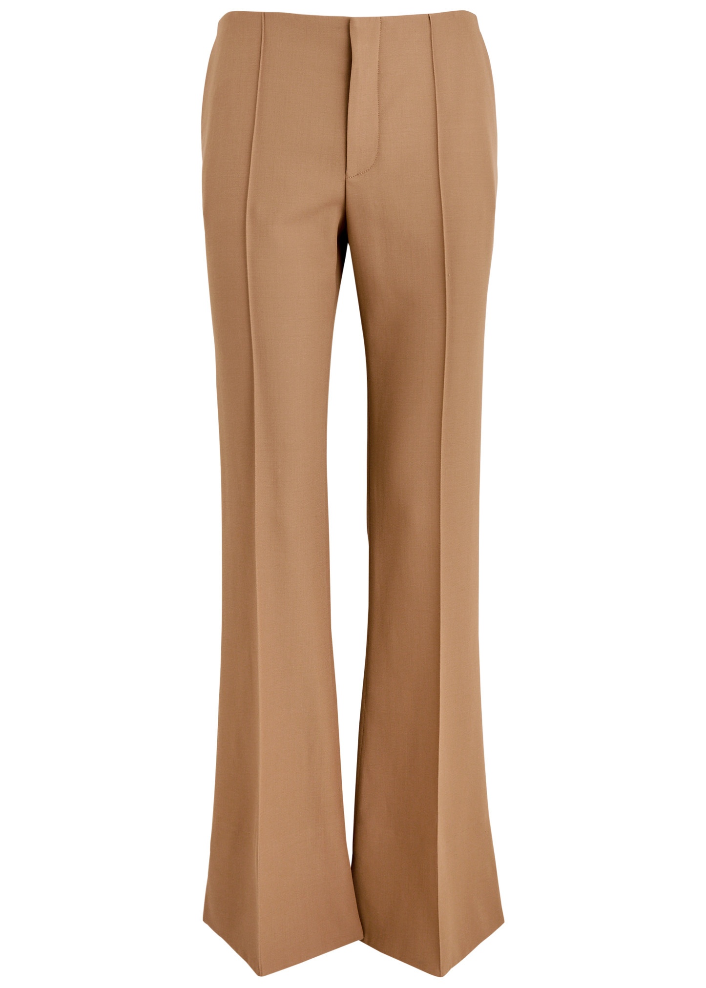 Flared-leg wool trousers - 1