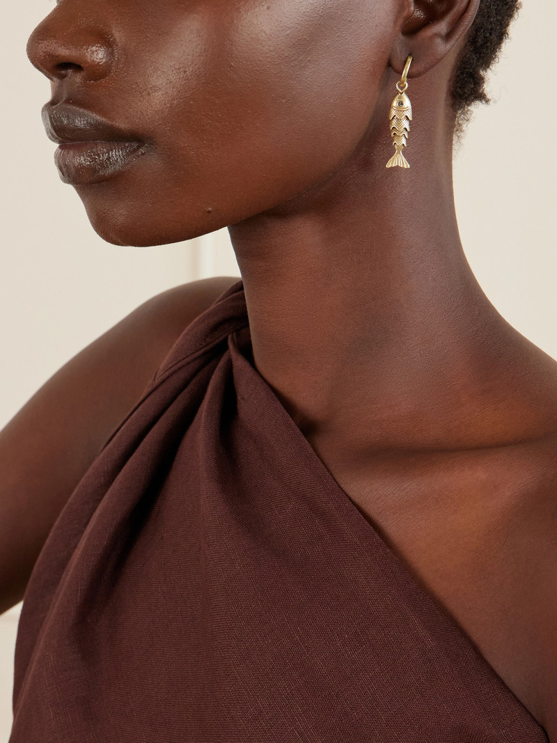 ROXANNE ASSOULIN The Fish Gold-tone And Cubic Zirconia Earrings outlook