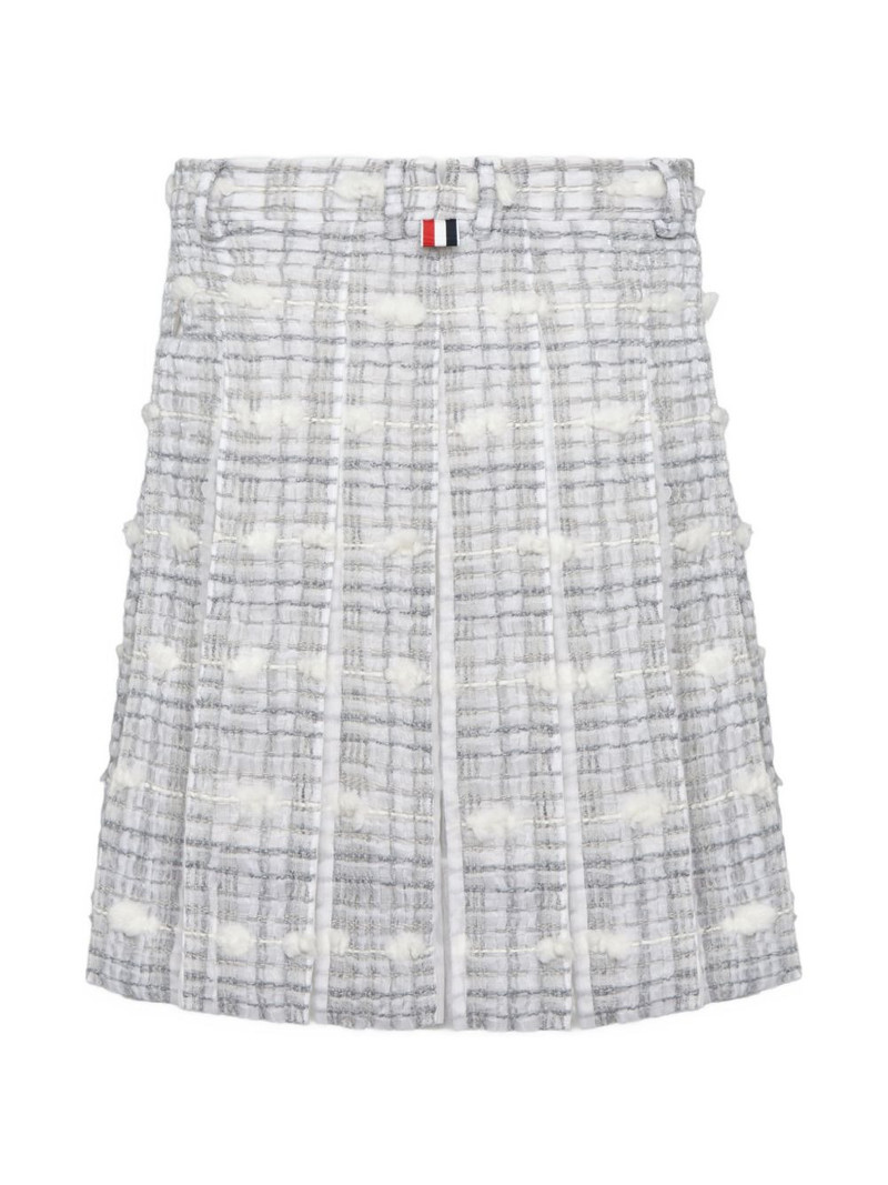Repp striped pleated midi skirt 7