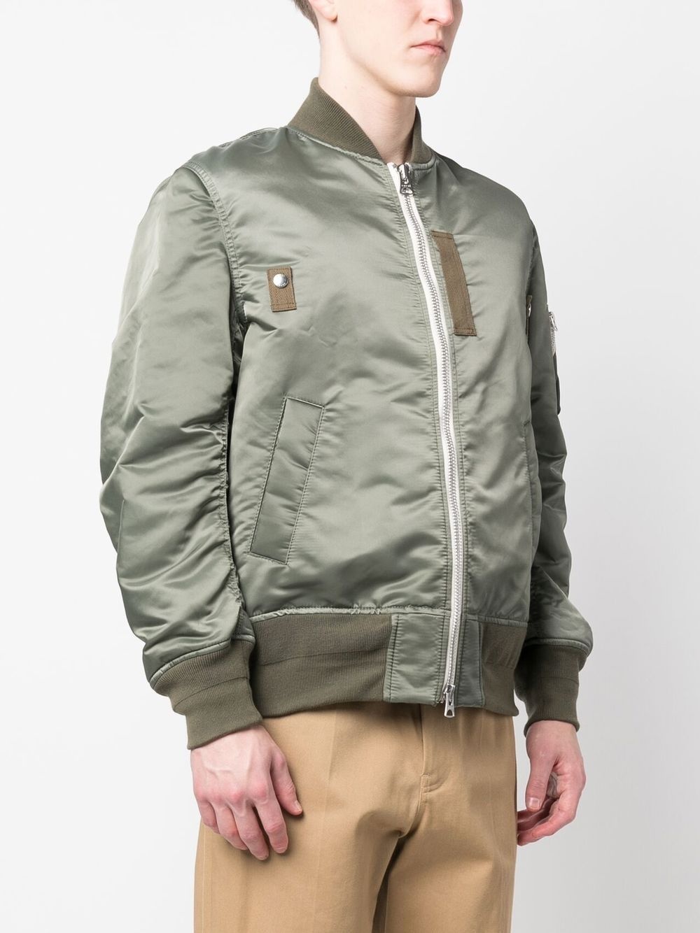 baseball-collar bomber jacket - 3