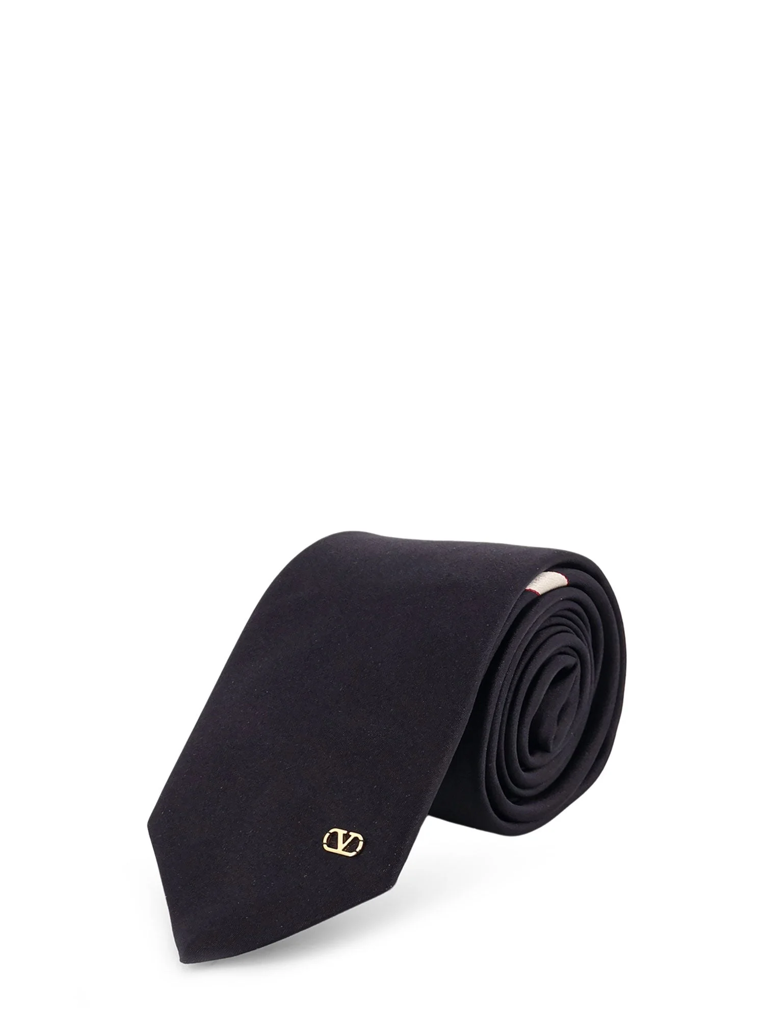 Valentie Silk Tie With Vlogo Signature Detail - 1