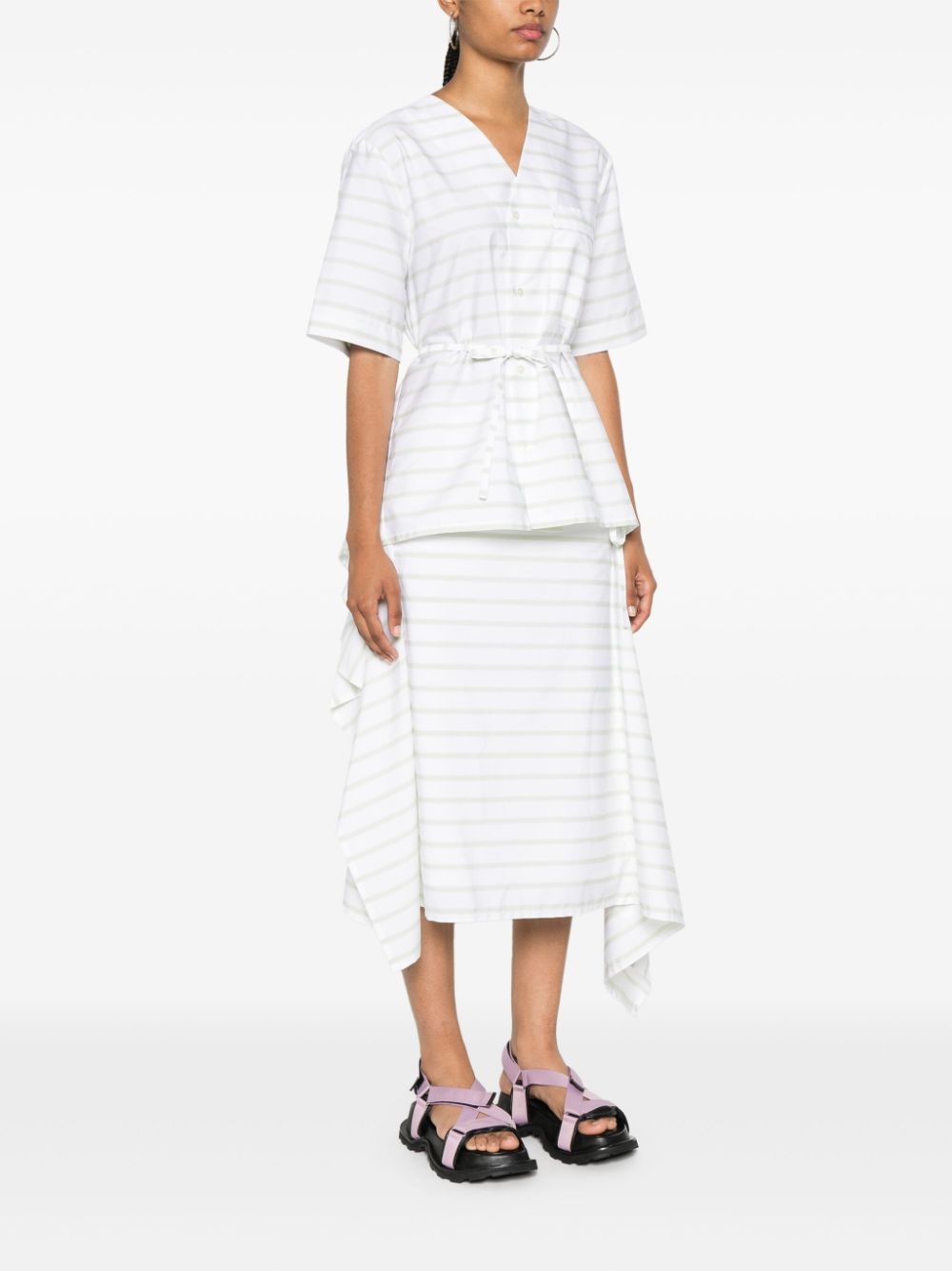 striped poplin shirt - 3