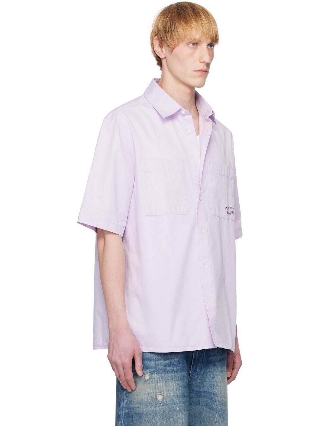 Purple Relaxed Short Sleeve Shirt - 2