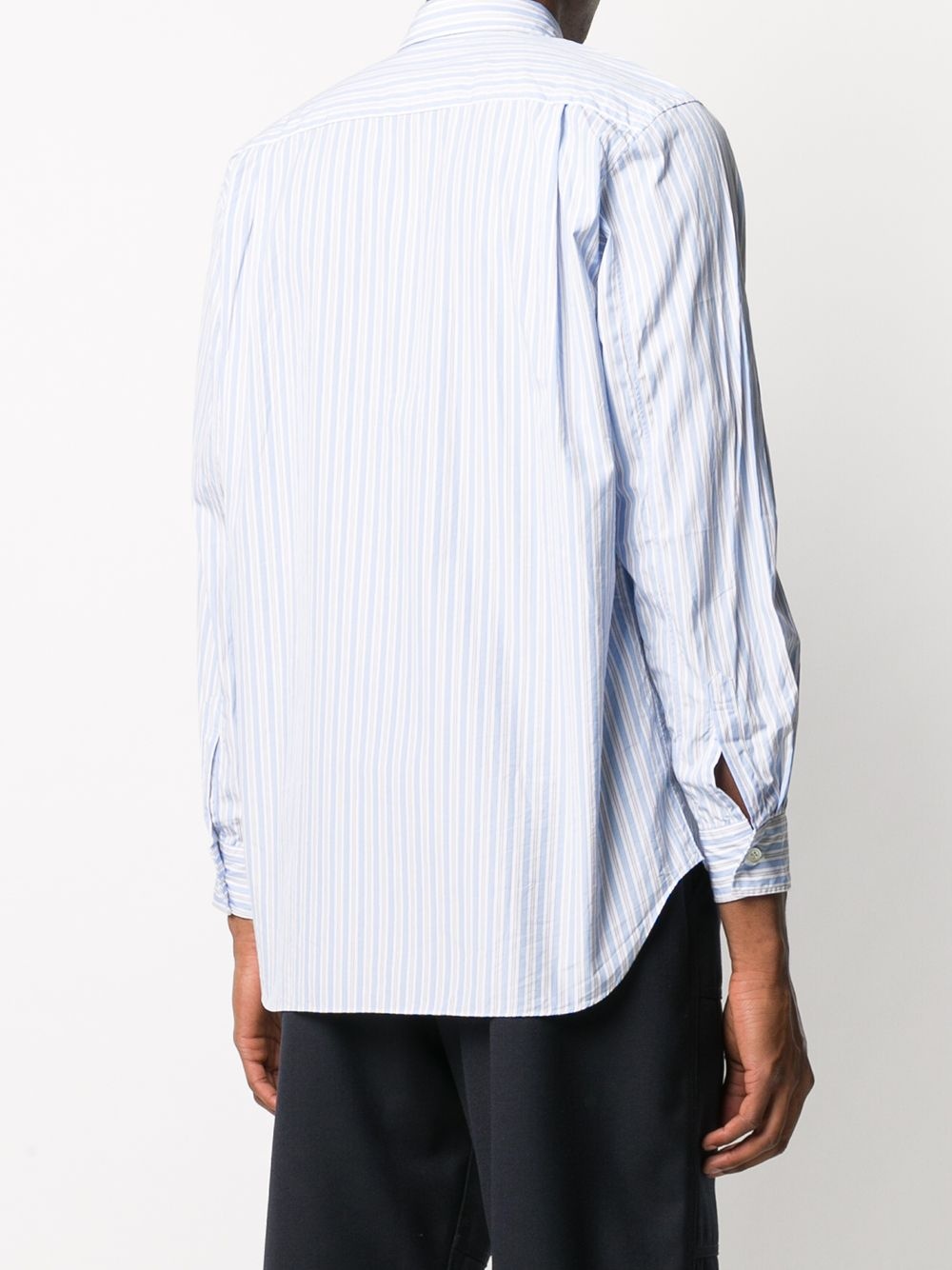 heart patch striped shirt - 4