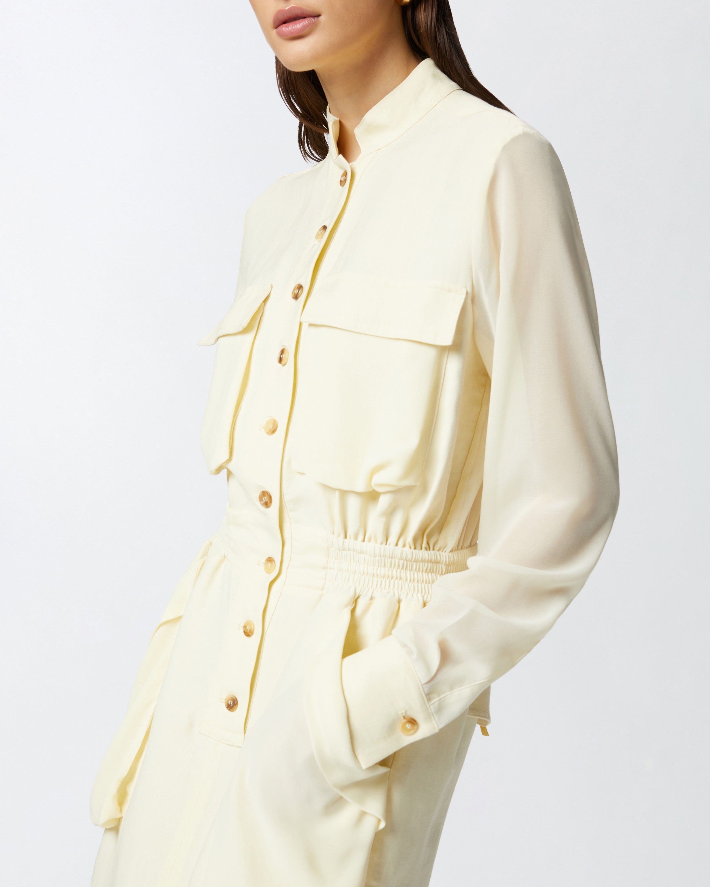 MINI SHIRT DRESS WITH POCKETS - 5