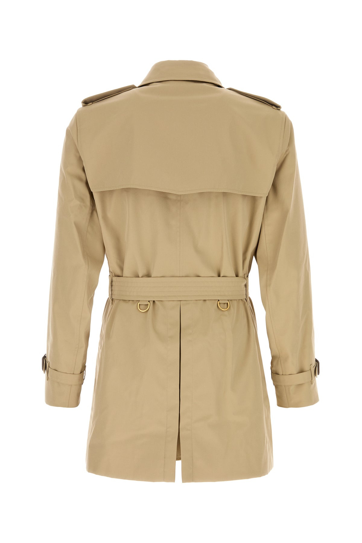 Beige gabardine trench coat - 2