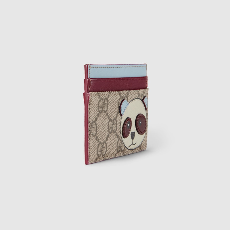 Bi-color GG card case with panda detail 3