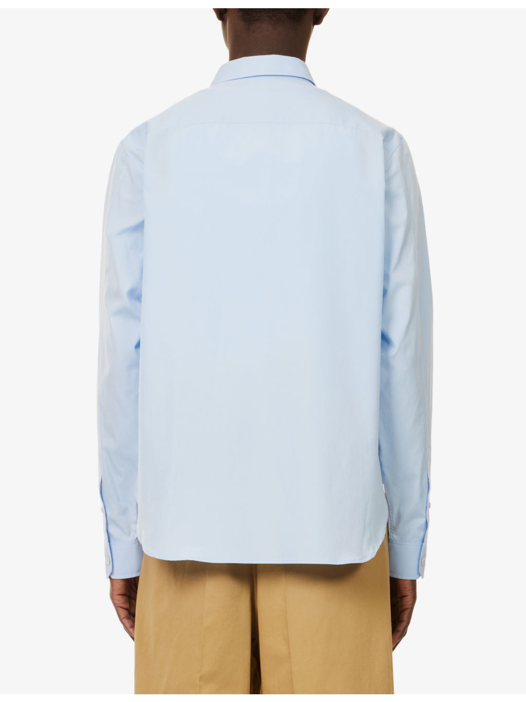 Brand-Embroidered Spread-Collar Cotton Shirt - 4