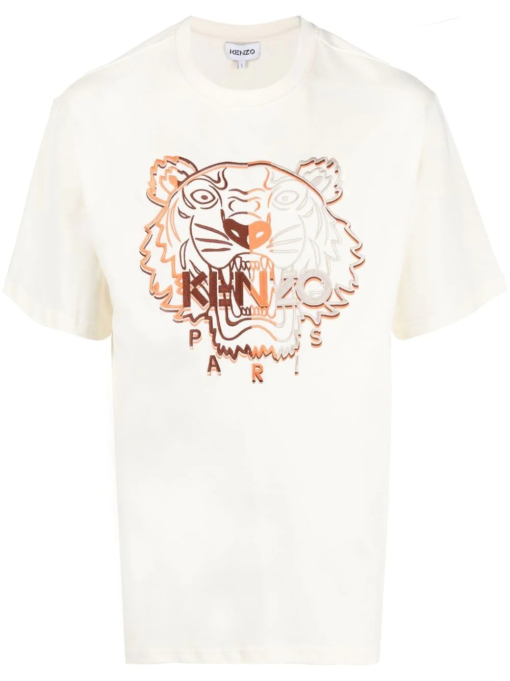 Tiger motif crew neck T-shirt - 1