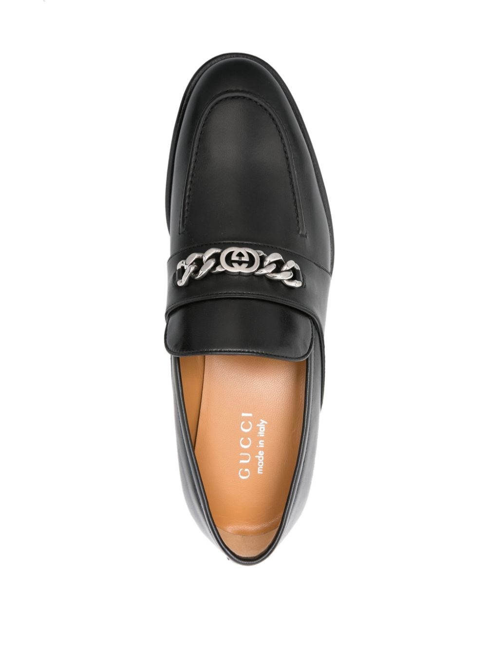 GG chain leather loafers - 4