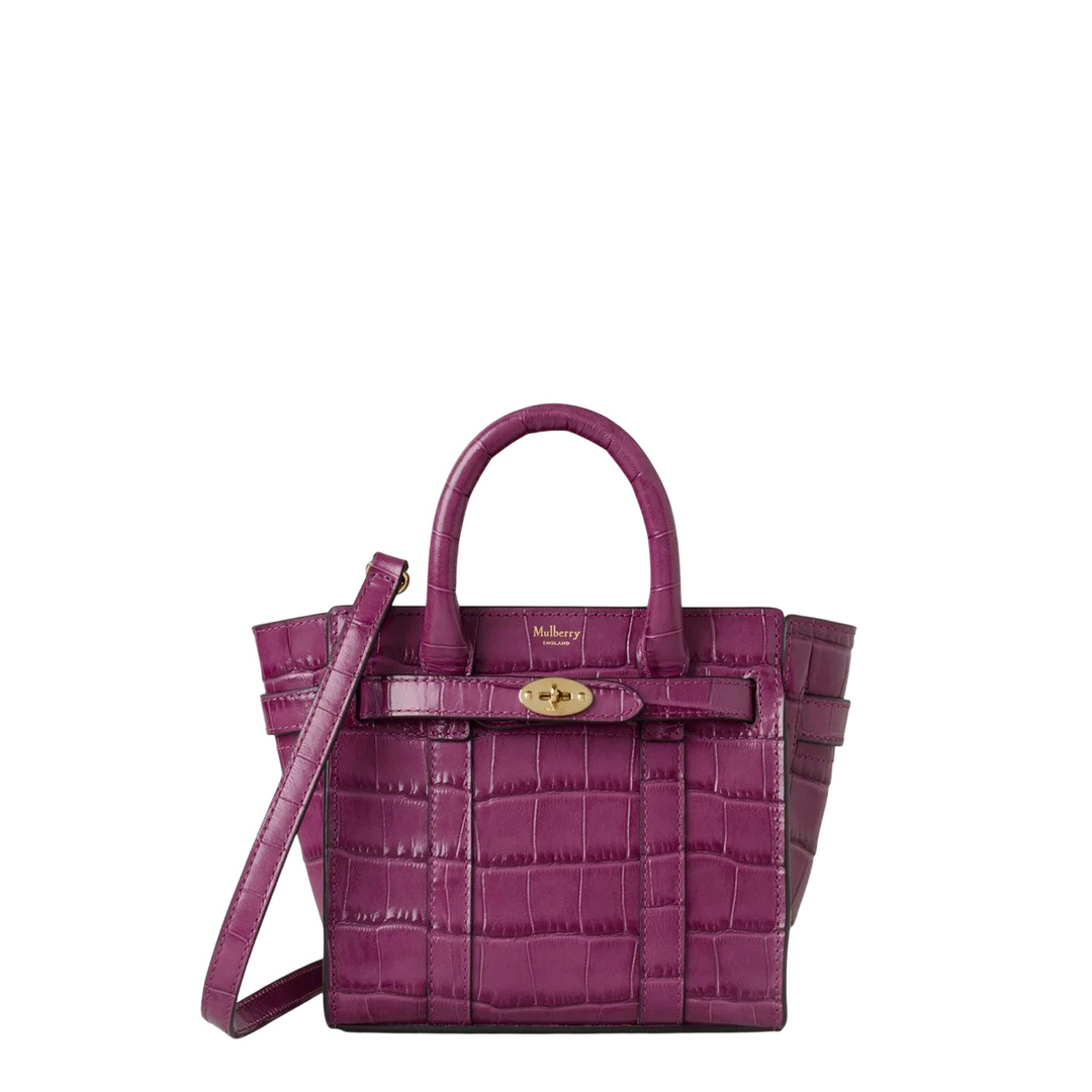 Micro Zipped Bayswater Orchid Bloom Shiny Small Croc - 6
