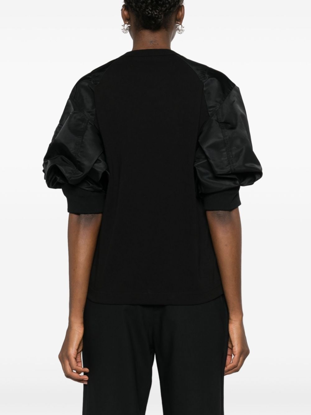 panelled cotton T-shirt - 4