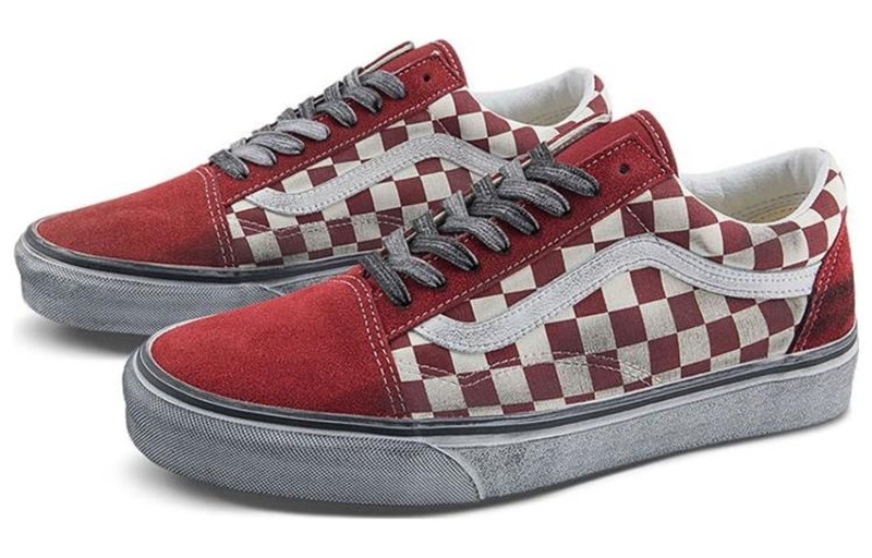 Vans Vans Old Skool Stressed 'Check Red White' VN0007NTY52 outlook