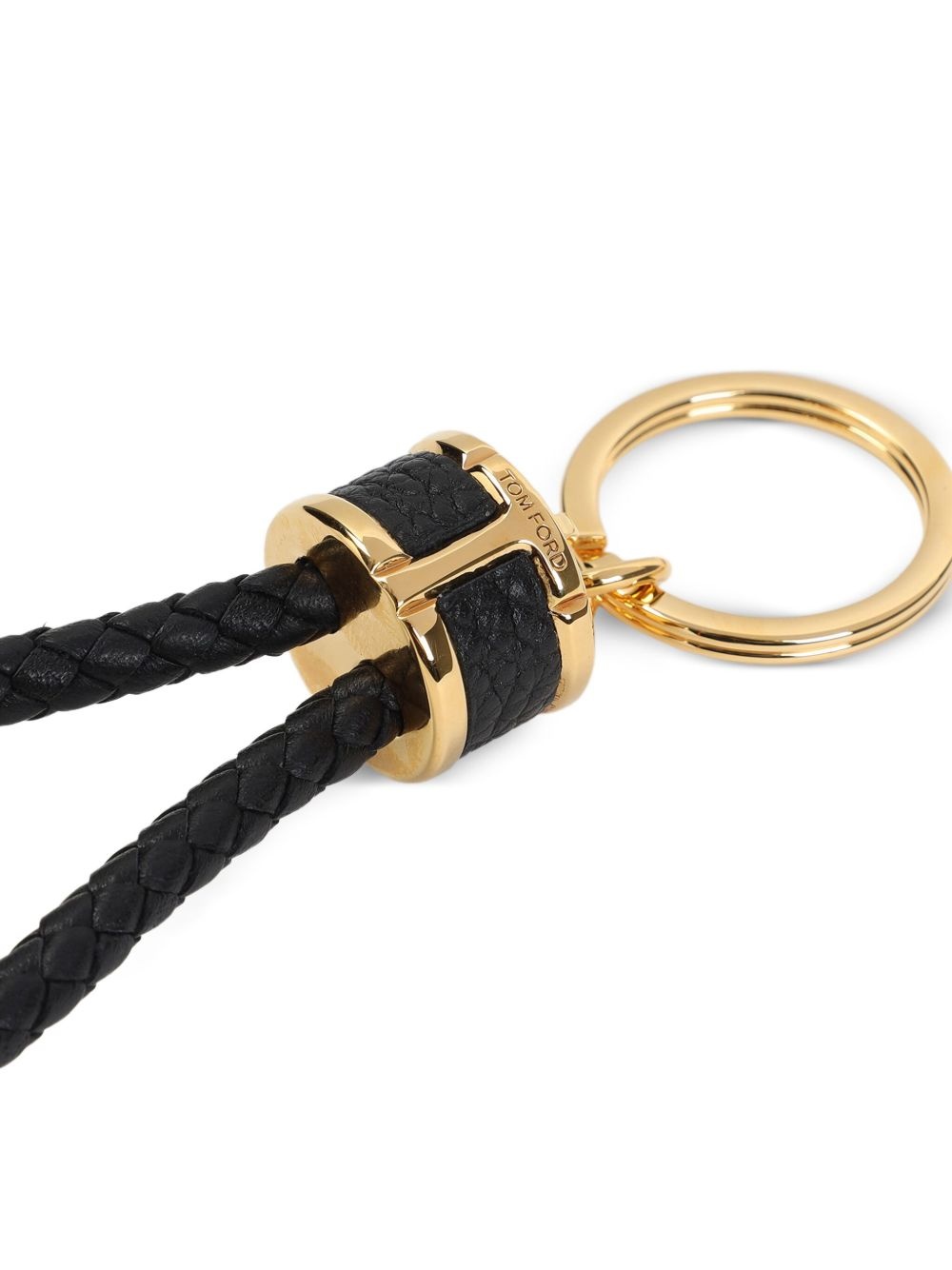 braided leather keyring - 2