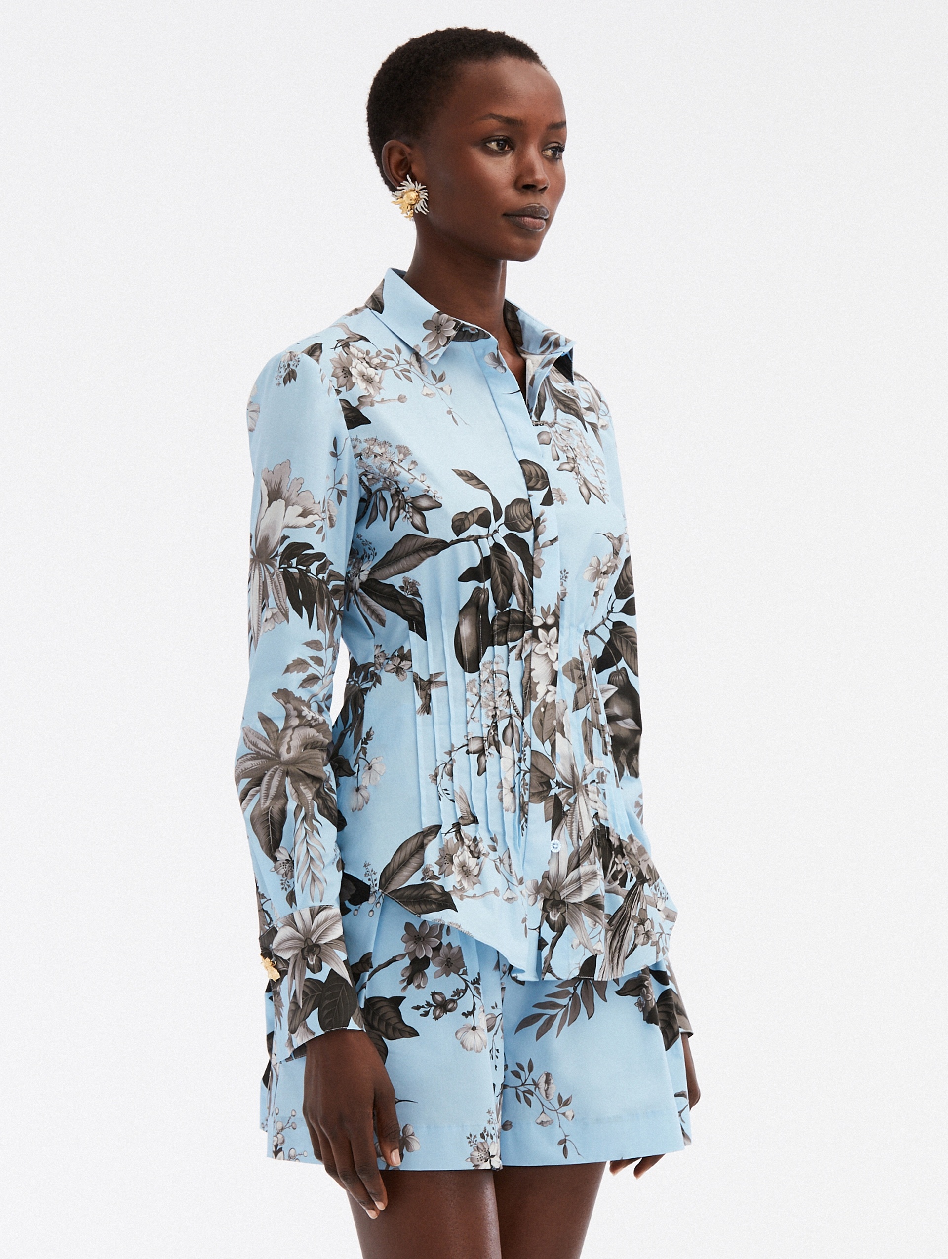 FLORA & FAUNA COTTON POPLIN BLOUSE - 4