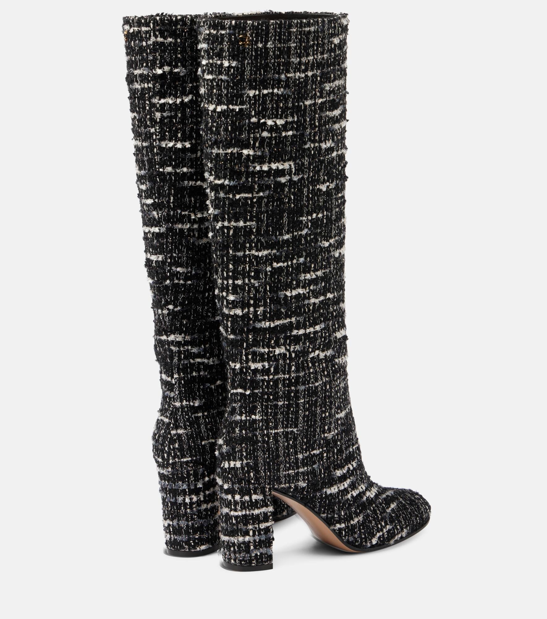 Bouclé knee-high boots - 3