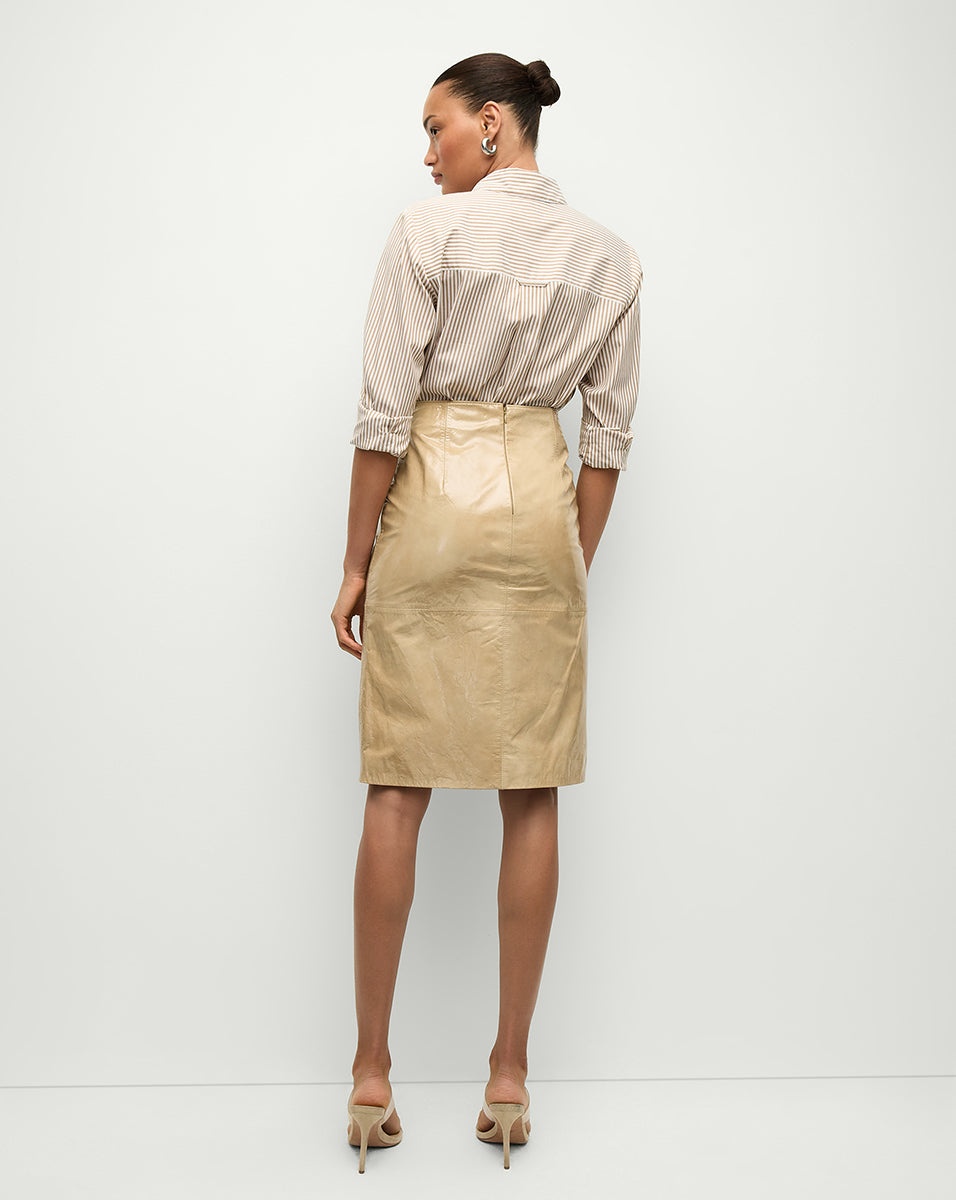 ANDERSON COATED LEATHER SKIRT - 6