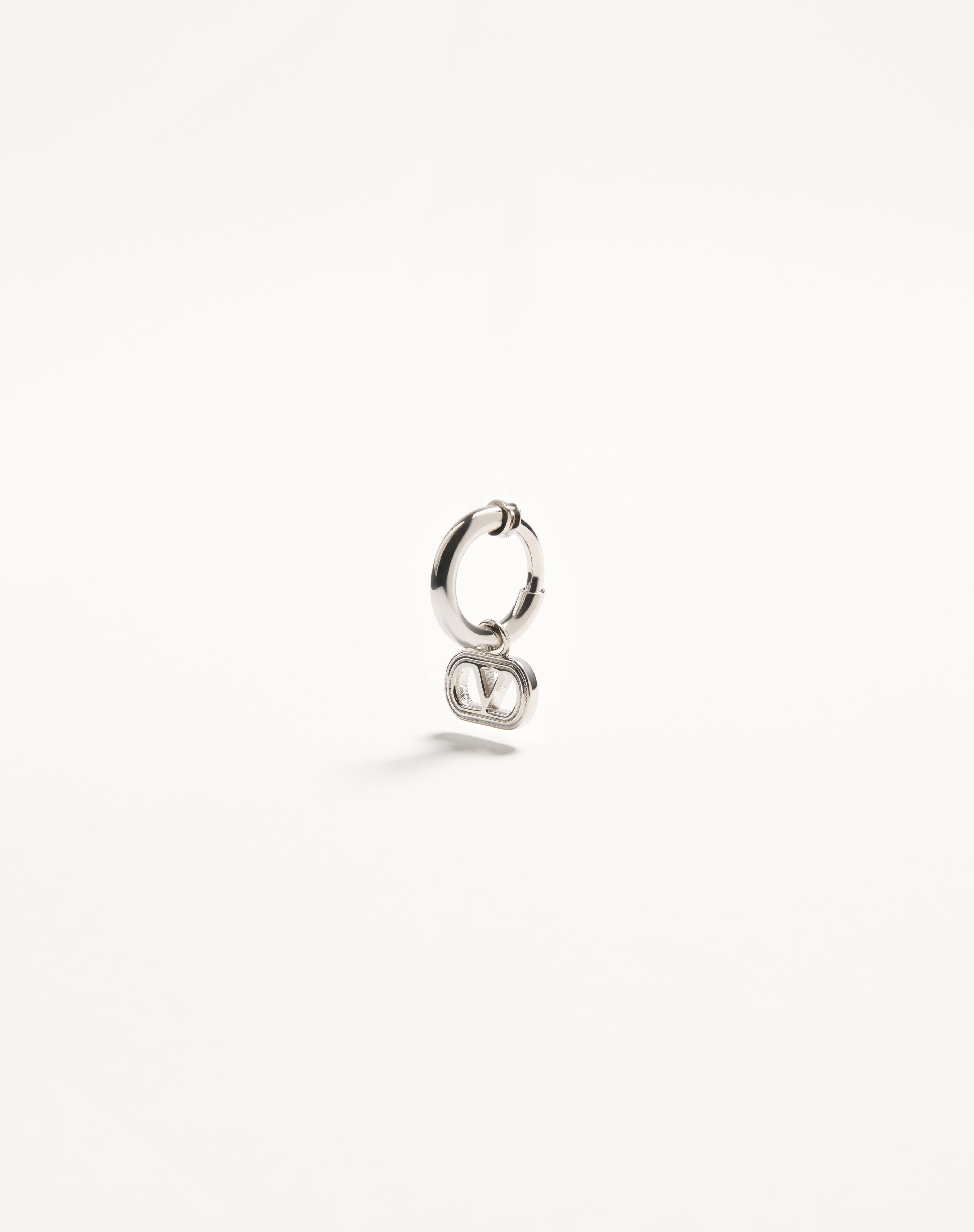 VALENTINO GARAVANI OVALETTE MONO EARRING IN METAL - 4