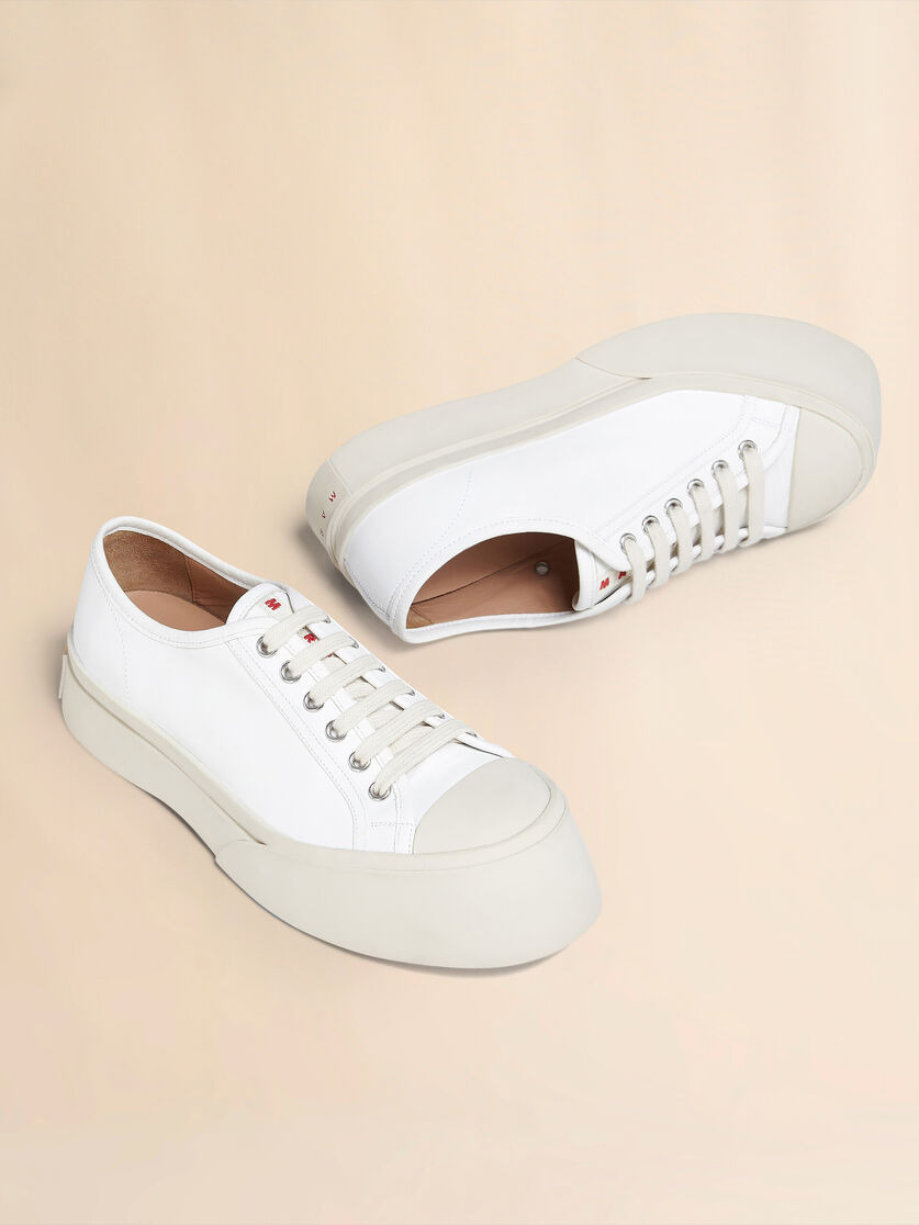 WHITE NAPPA LEATHER PABLO SNEAKER - 5