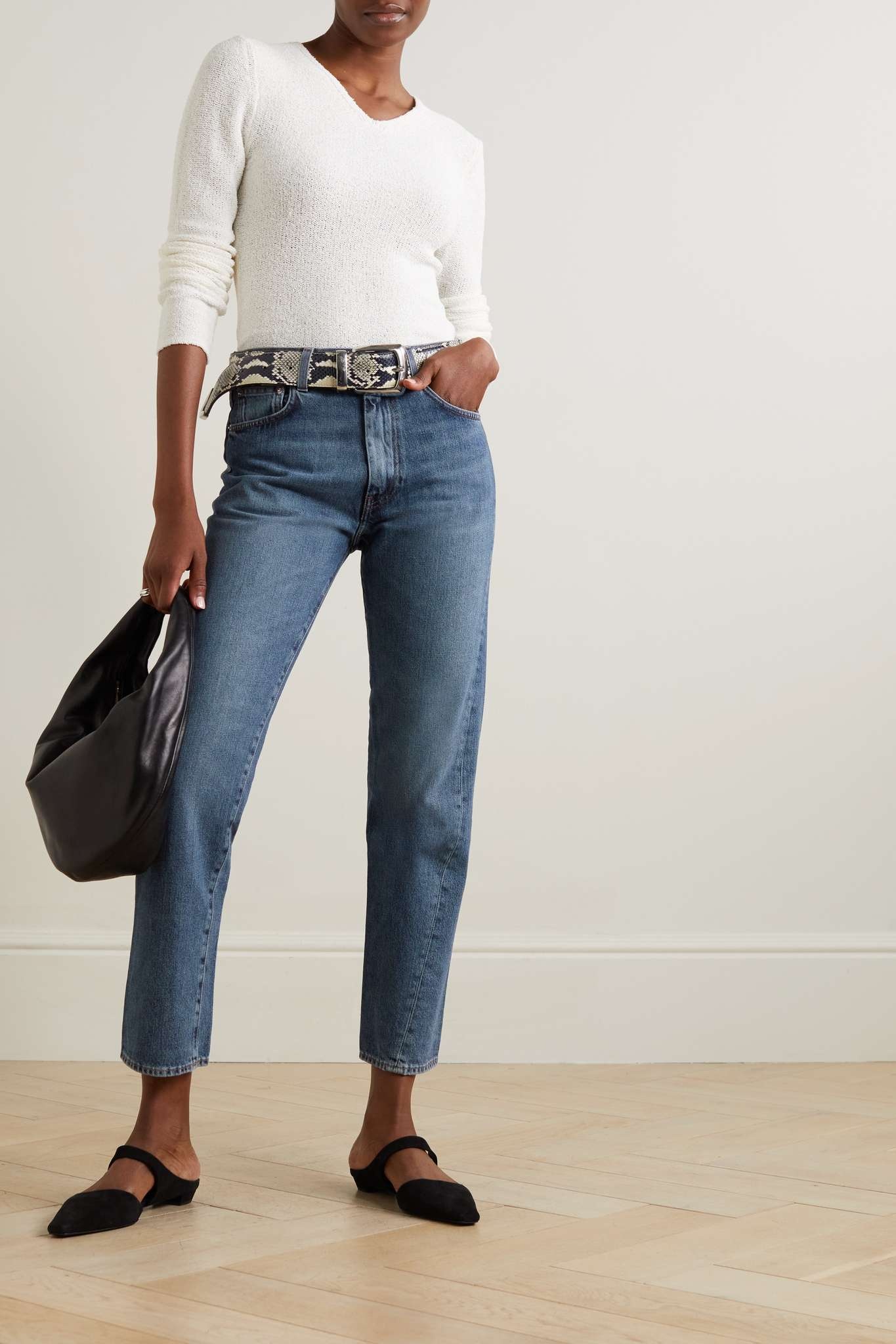 Cropped mid-rise straight-leg jeans - 2