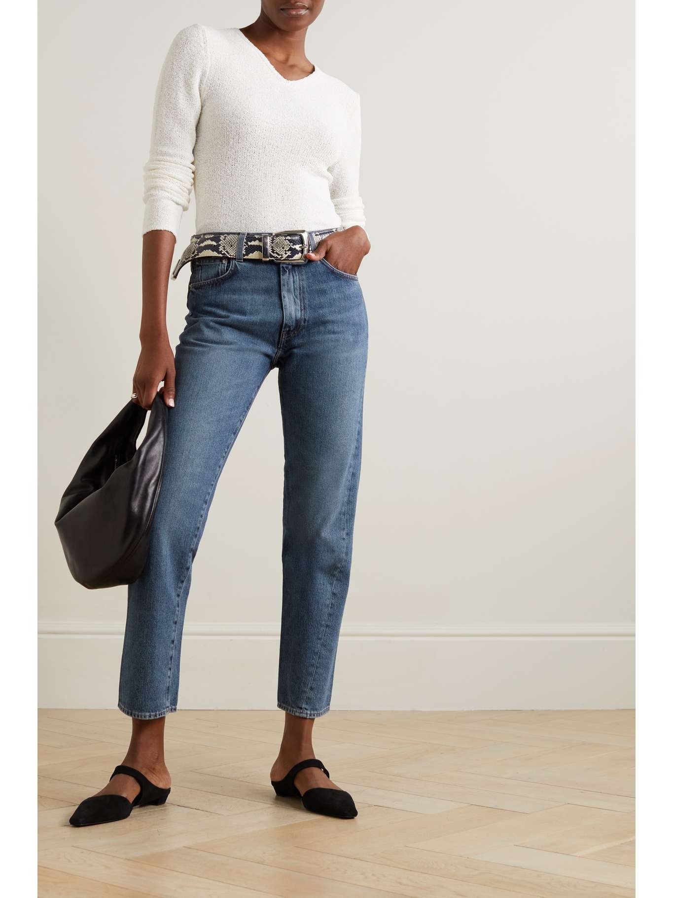 Cropped mid-rise straight-leg jeans - 2