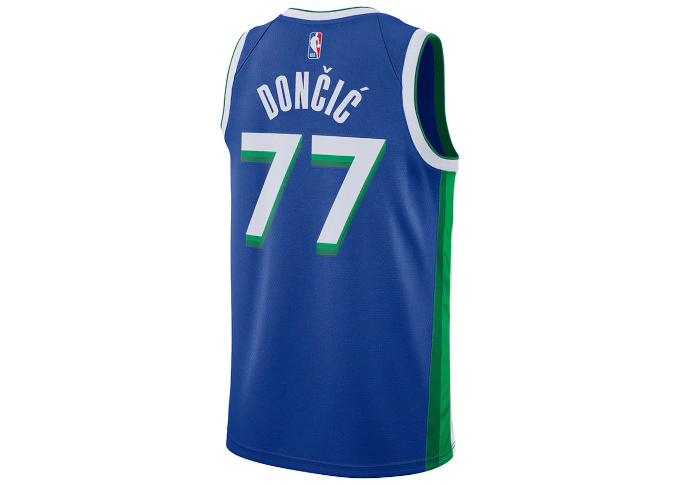 Nike NBA Luka Doncic Dallas Mavericks City Edition Swingman Jersey Rush Blue - 2