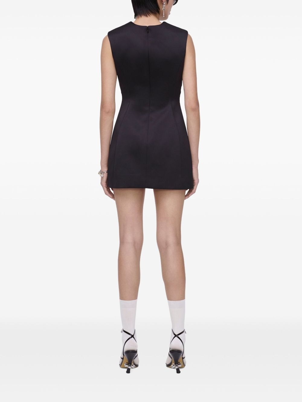 satin-finish mini dress - 4