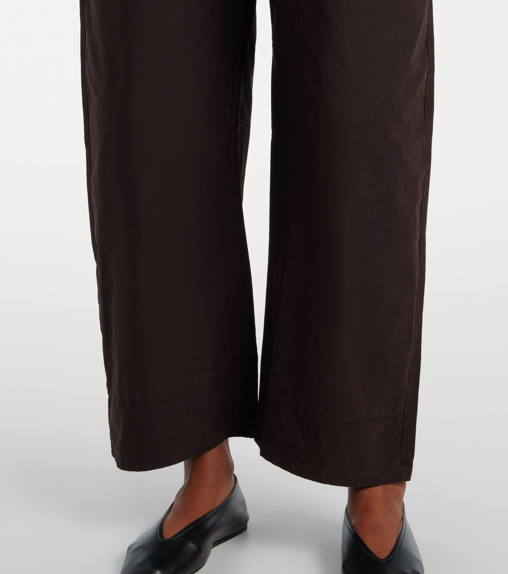 Kyoto cotton wide-leg pants - 5