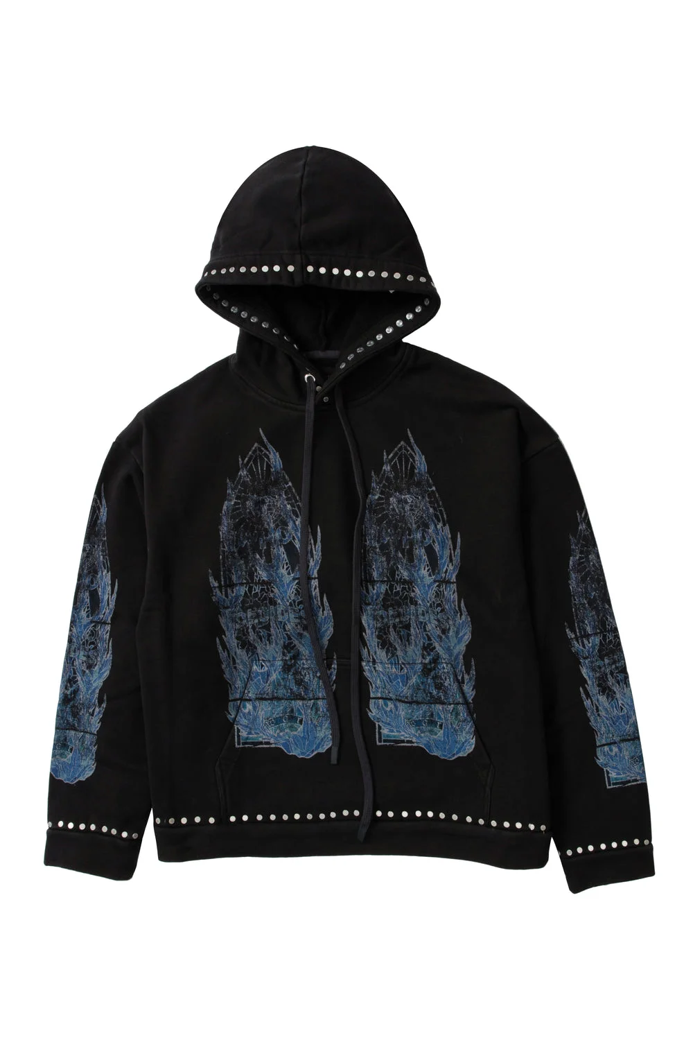 FLAME GLASS HOODED PULLOVER - 1