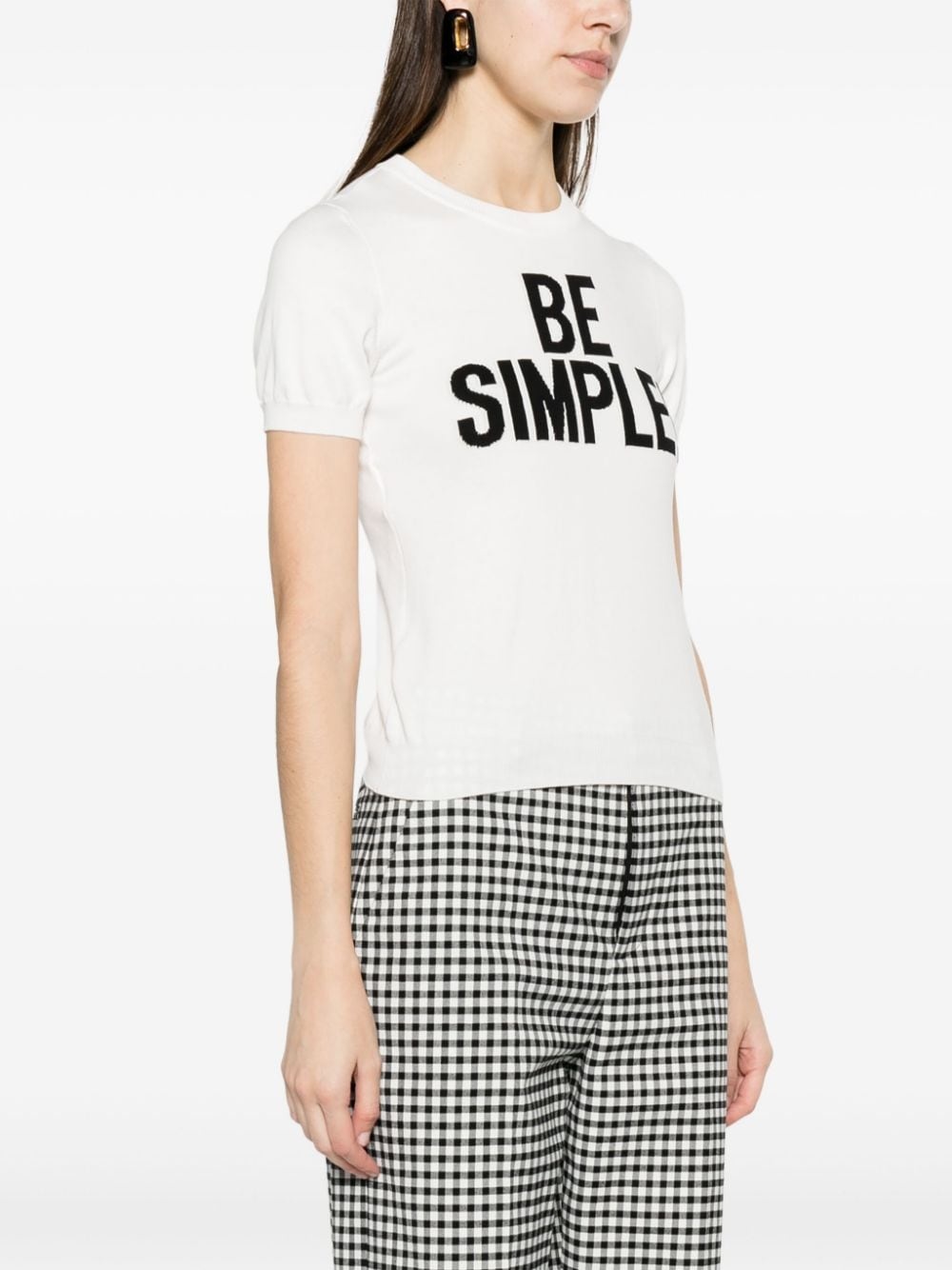 slogan intarsia-knit cotton jumper - 3