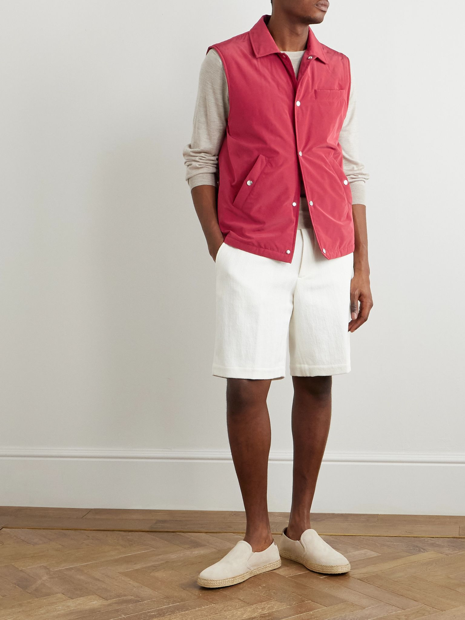 Padded Shell Gilet Red - 2