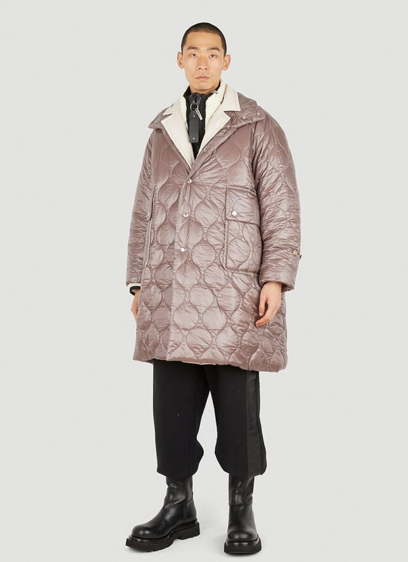 Maison MIHARAYASUHIRO Reversible Quilted Car Coat in Beige outlook