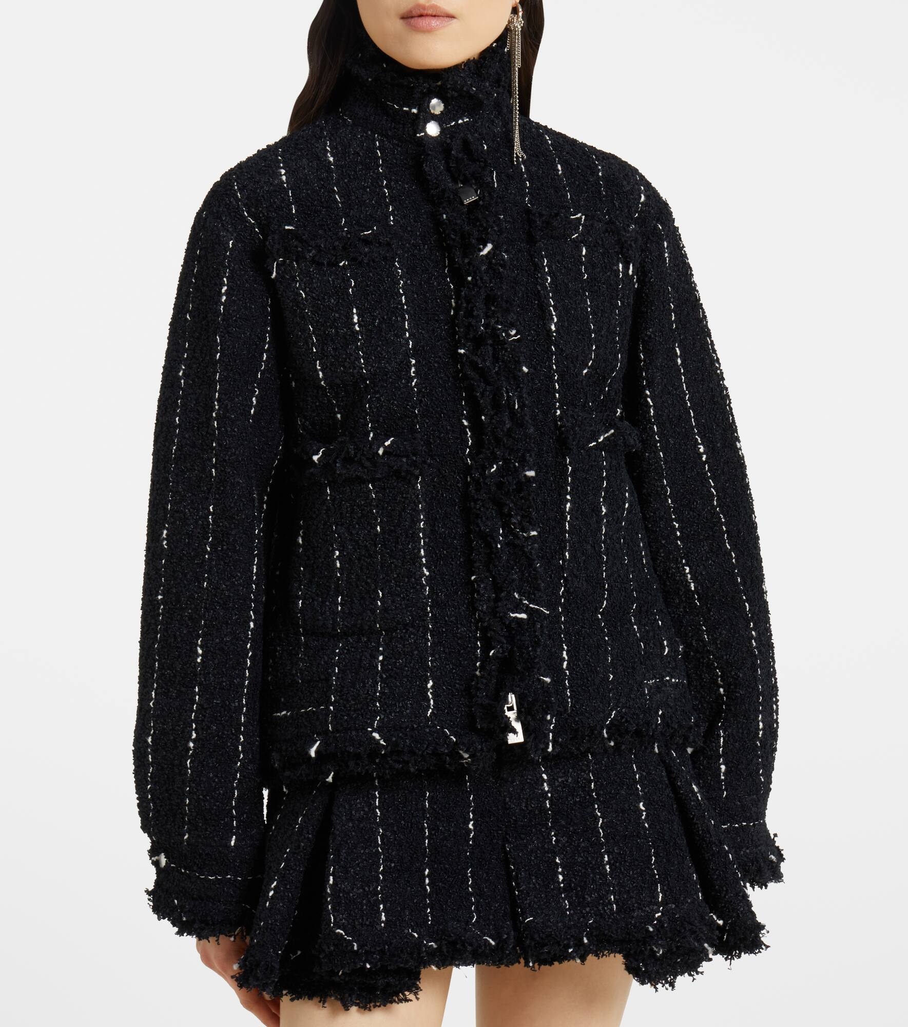 Striped tweed jacket - 4