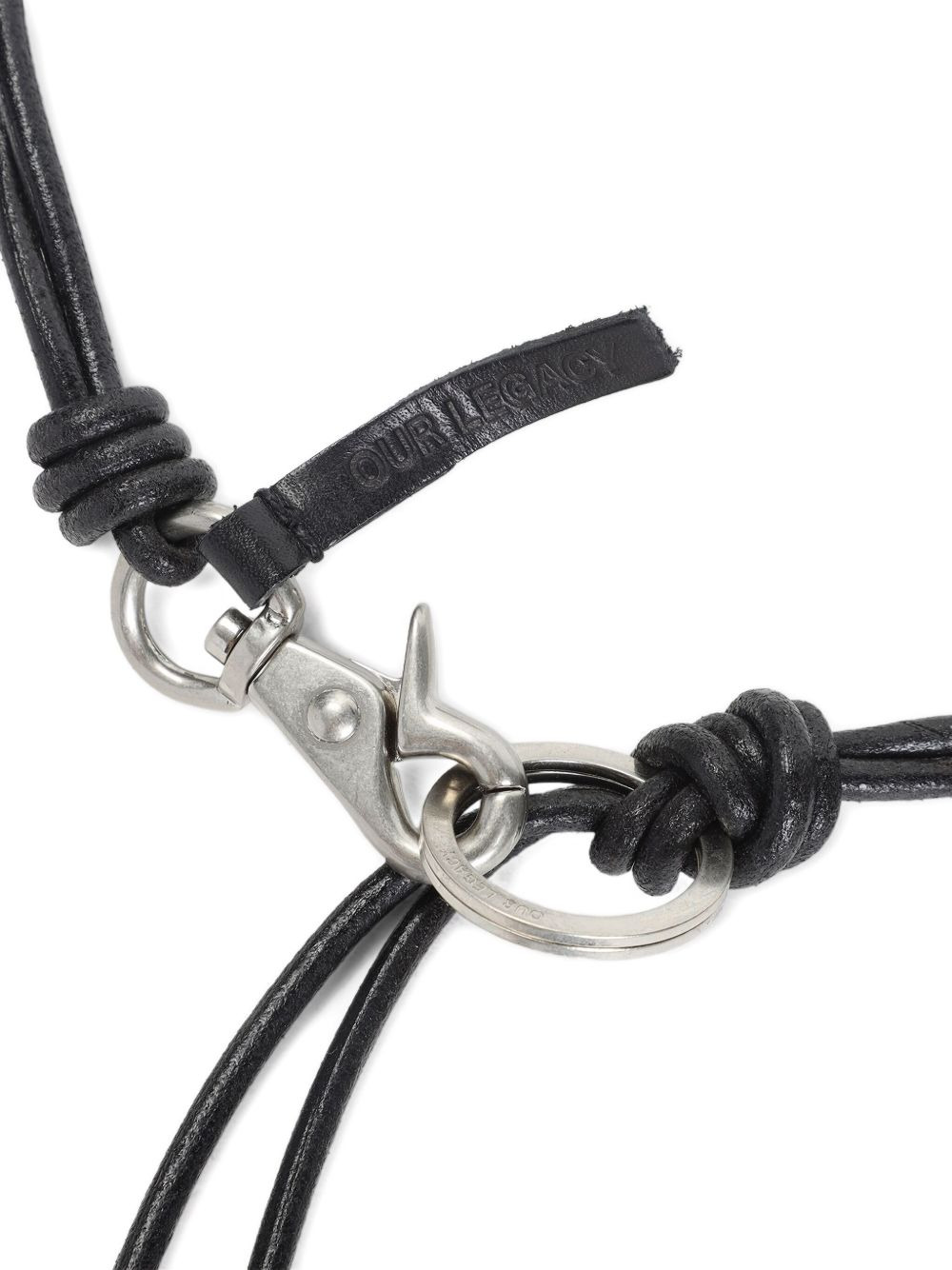 knotted leather keyring - 2