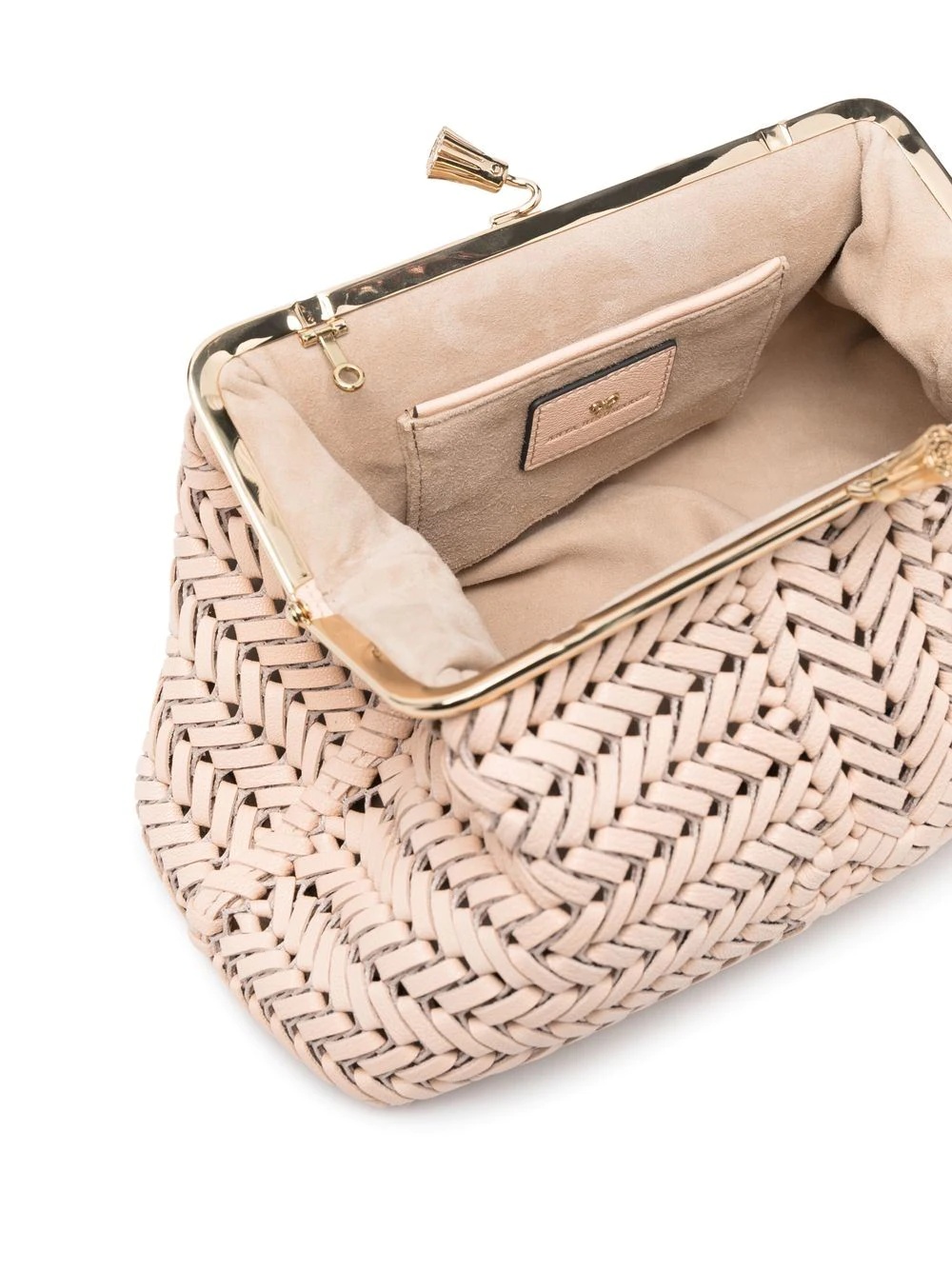 interwoven-design twist-lock clutch bag - 5