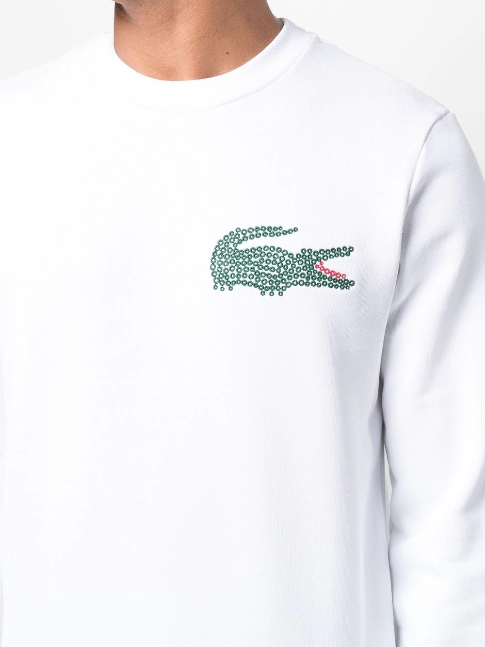 embroidered-logo crewneck sweatshirt - 5