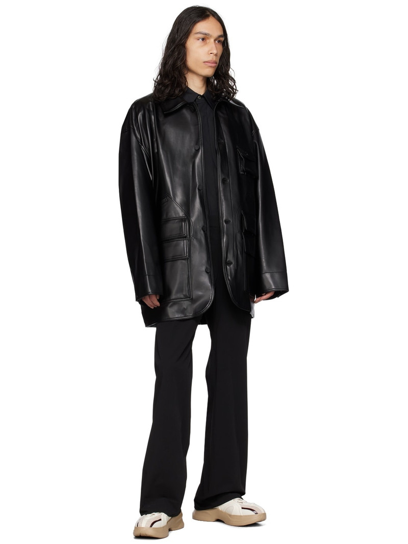 Wooyoungmi Black Hardware Faux-Leather Jacket outlook