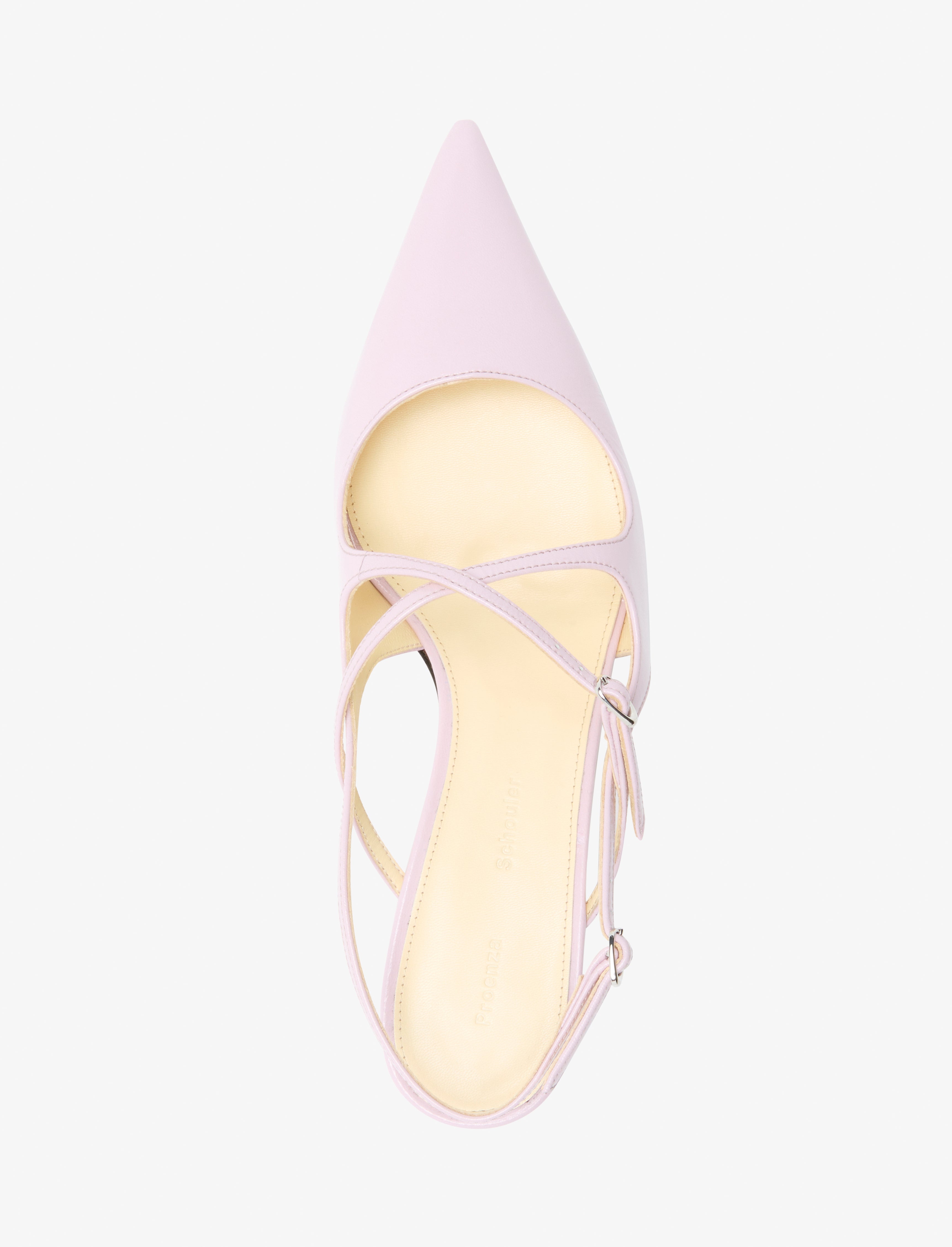 Slash Crossover Slingback Pumps in Slick Nappa - 4