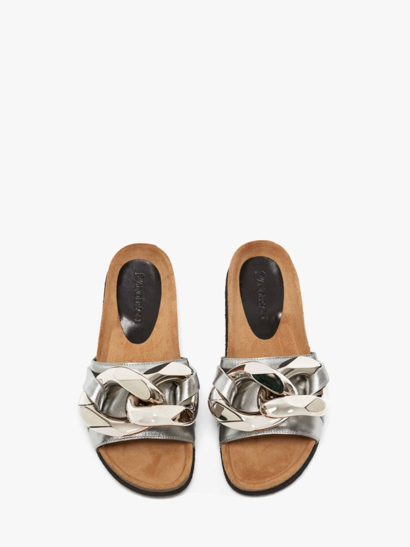 WOMEN'S CHAIN LOAFER SLIDES 4