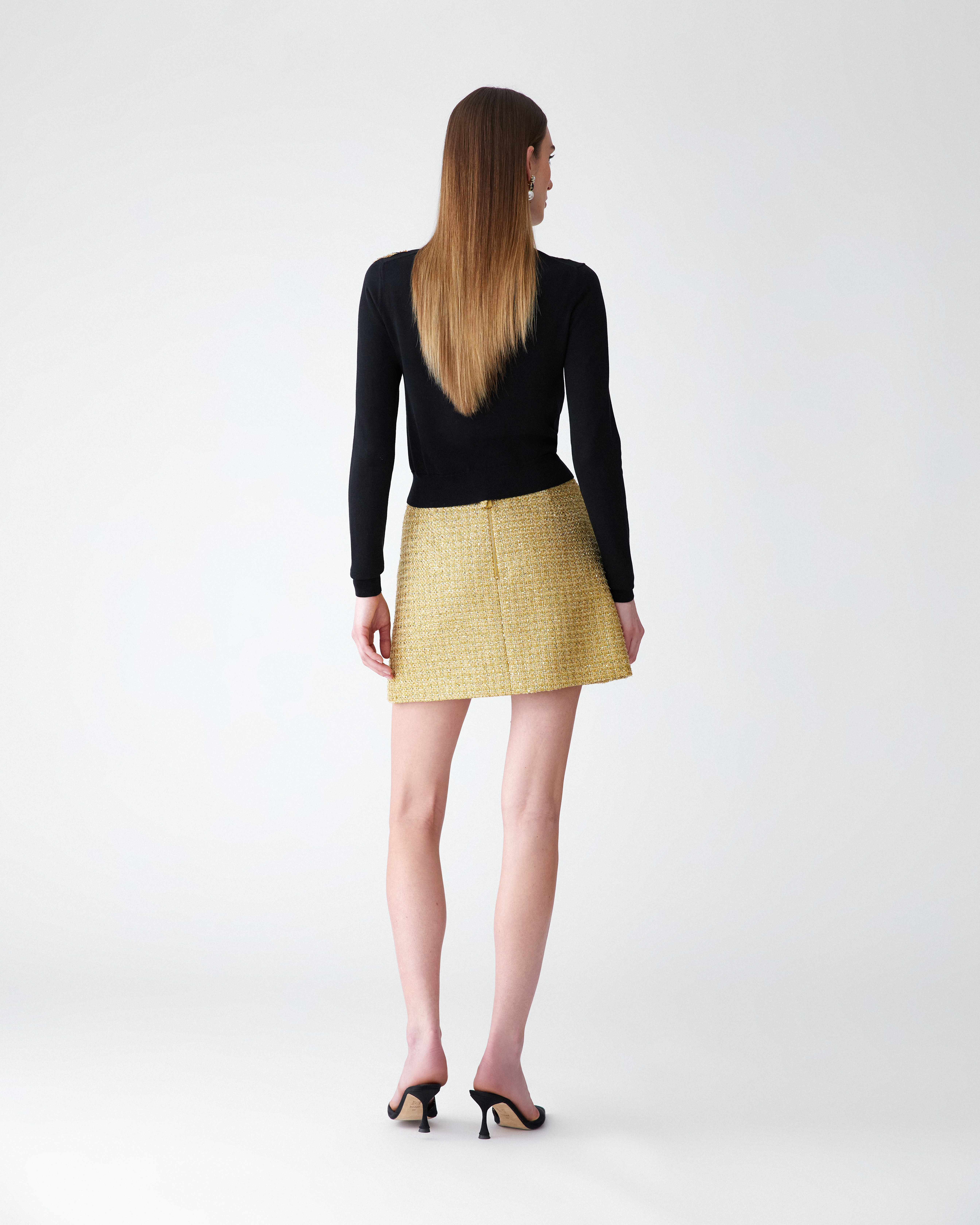 Gold Leaf-Embroidered Cardigan - 3