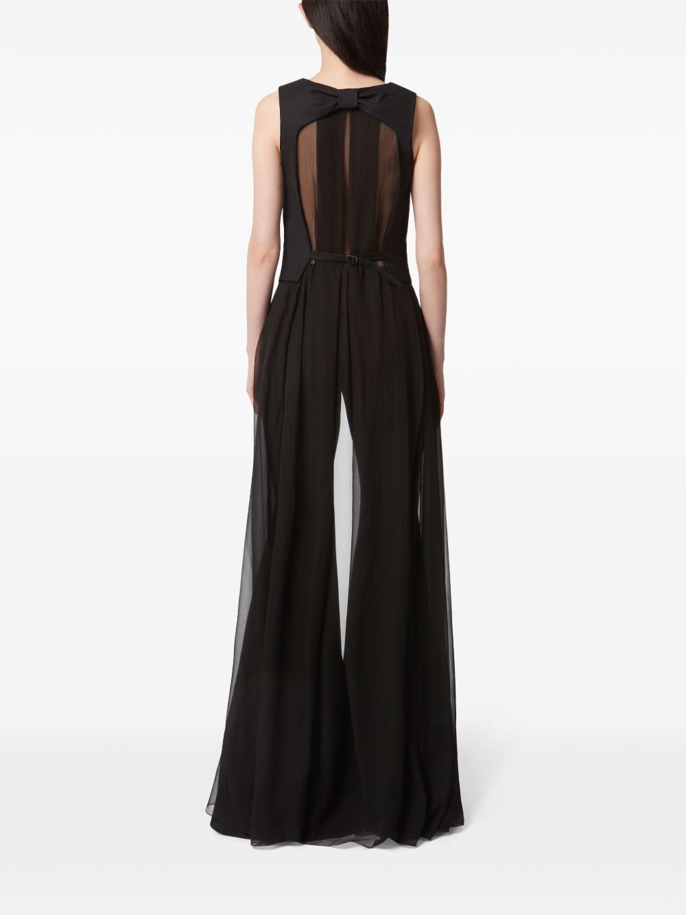 wool gabardine flared trousers - 4