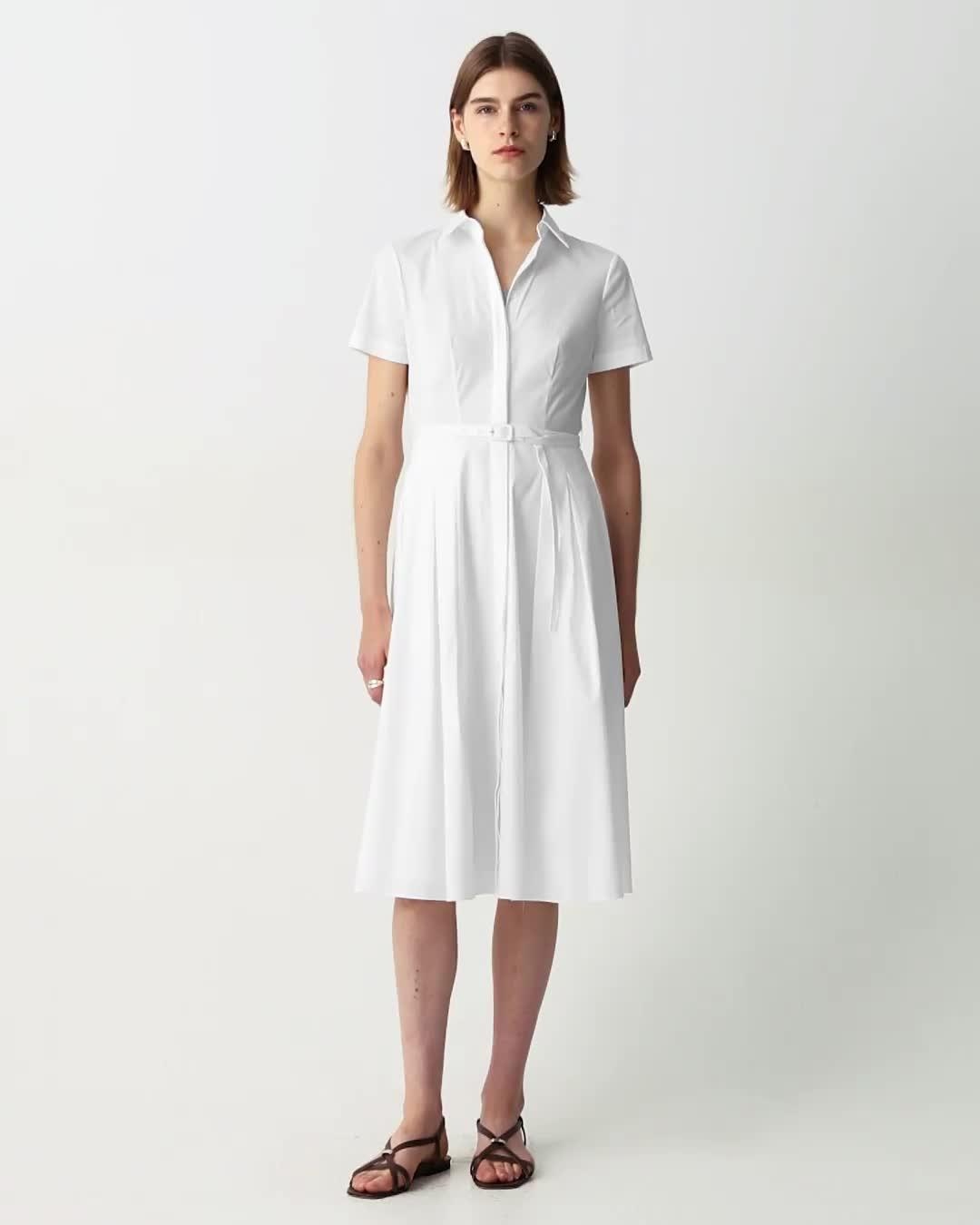 Short-Sleeve Shirt Dress in Good Cotton - 6