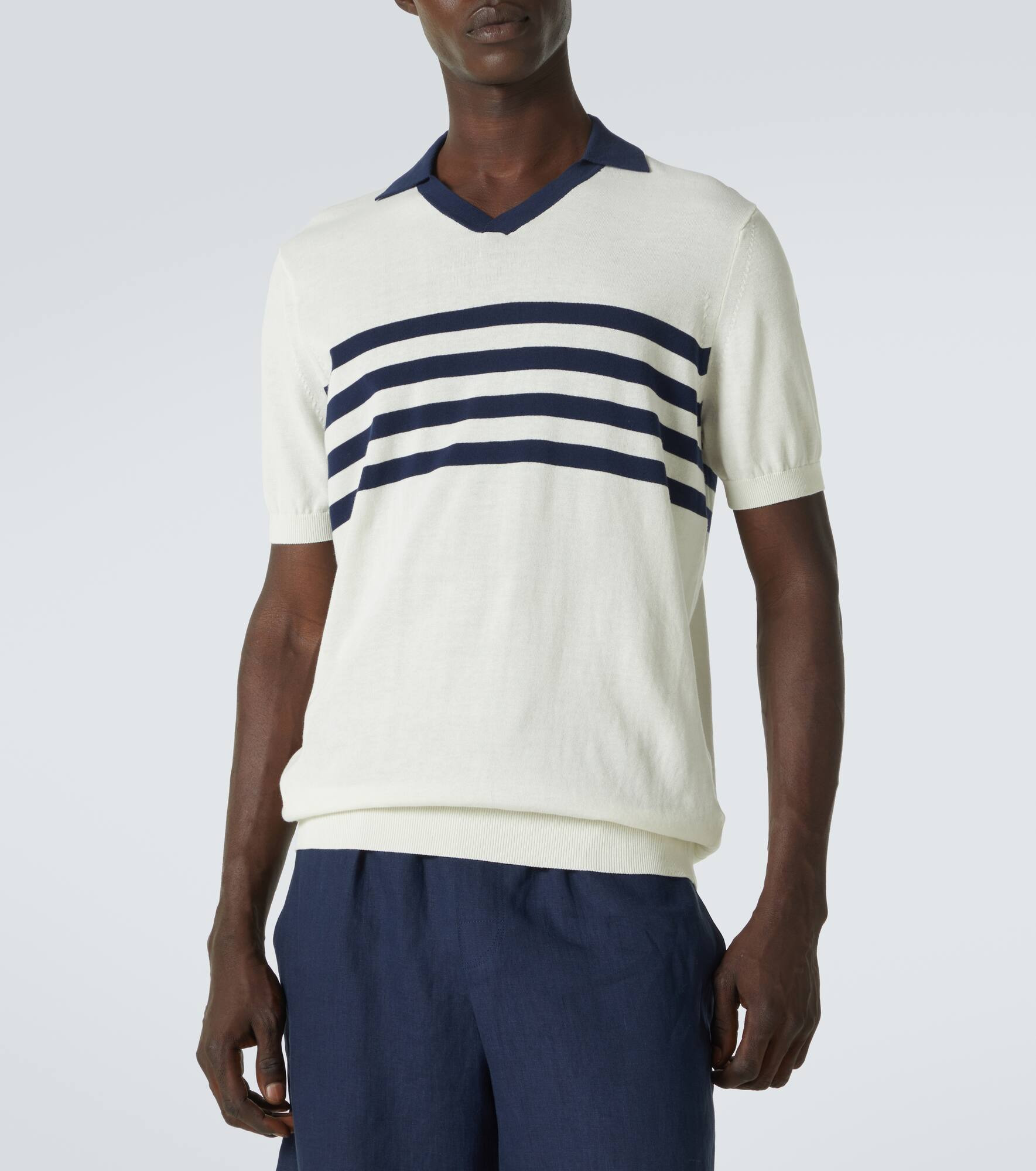 Striped cotton polo shirt - 3