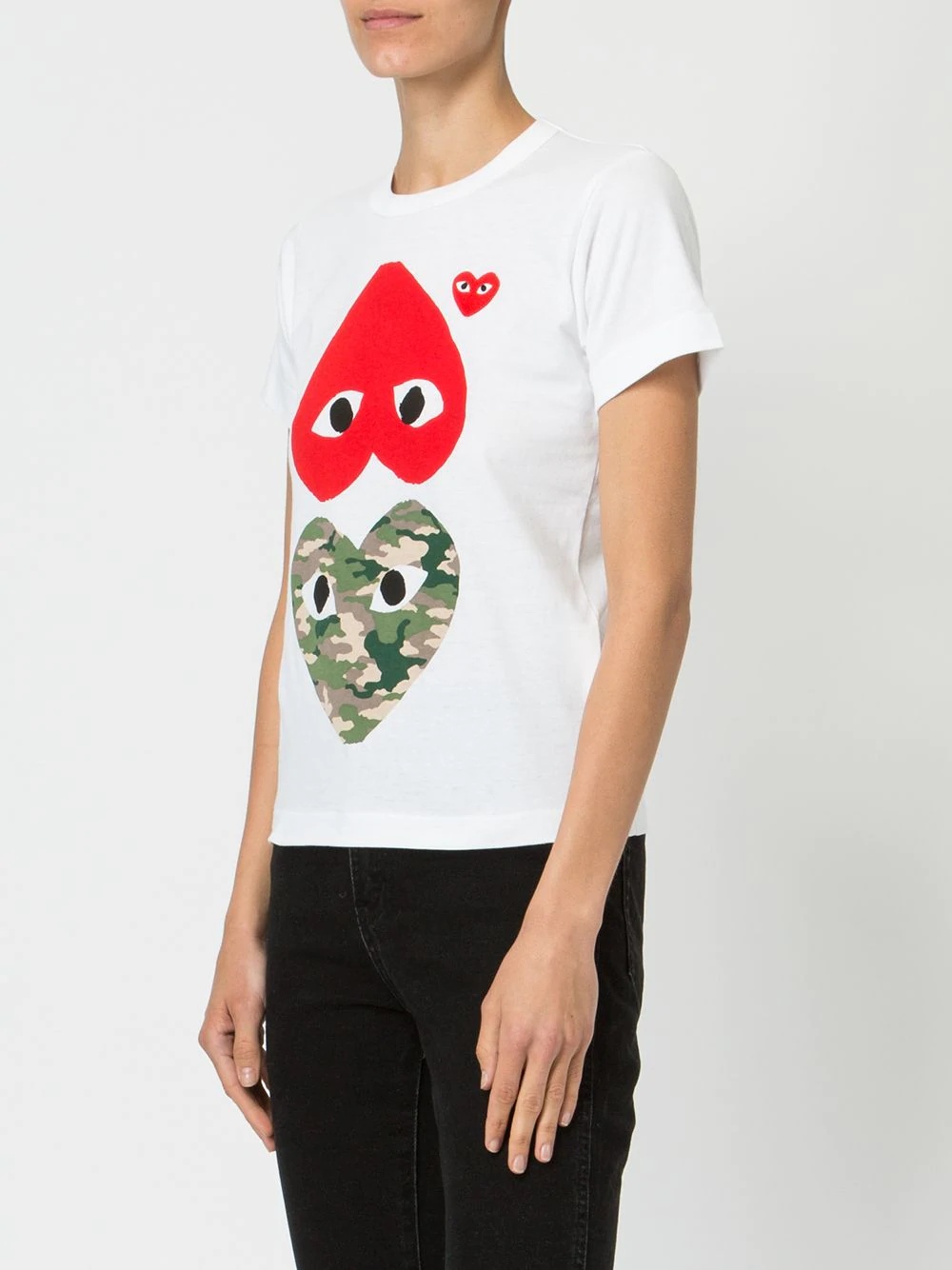 hearts print T-shirt - 3