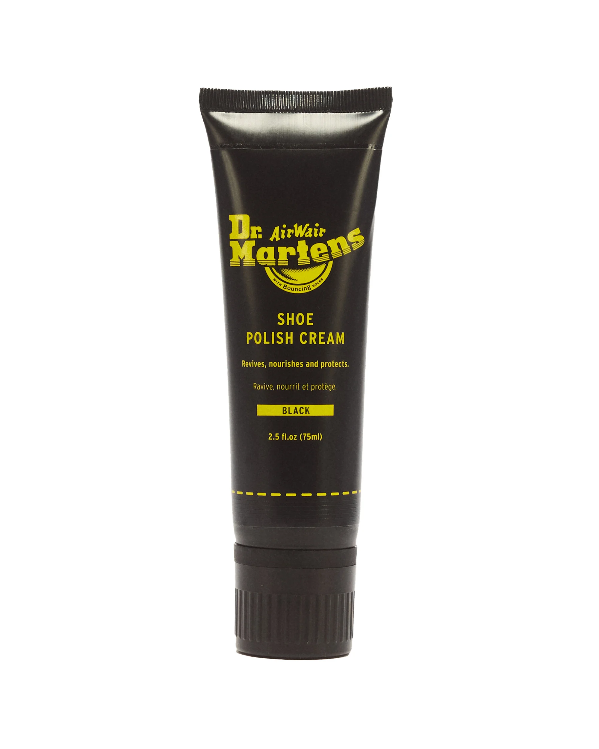 Black Shoe Polish Cream 75ml Tube - 1